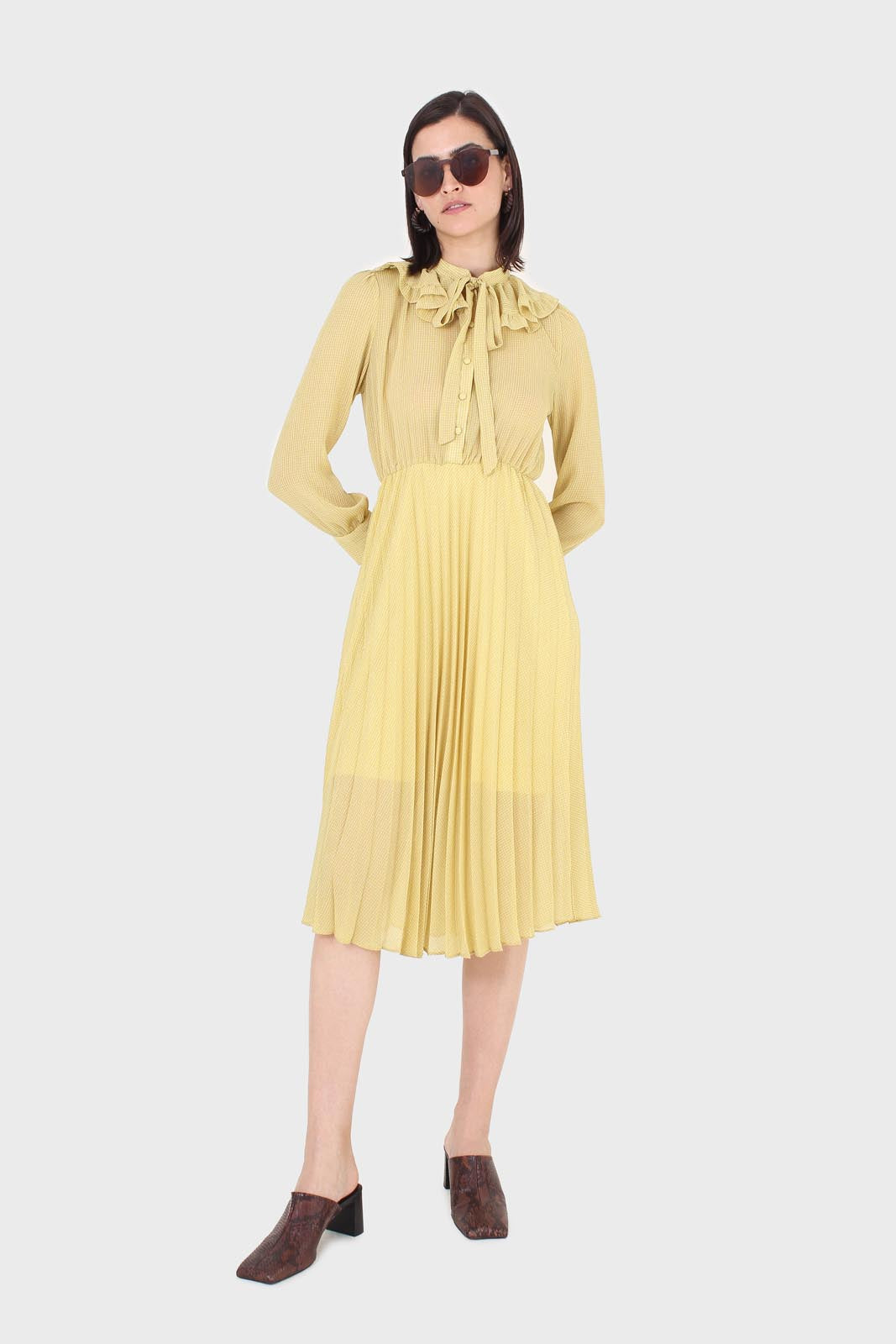 Yellow ruffle tie dress_6