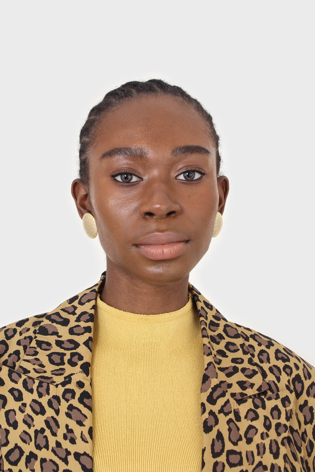 Mustard and brown leopard print blazer_12