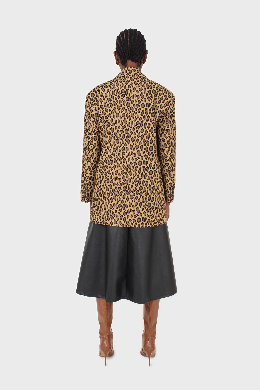 Mustard and brown leopard print blazer_7
