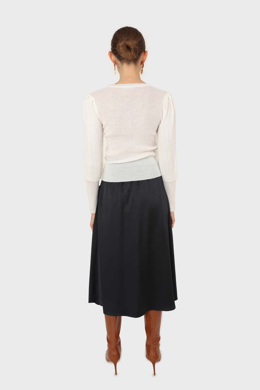 Ivory mid balloon sleeve knit top_4