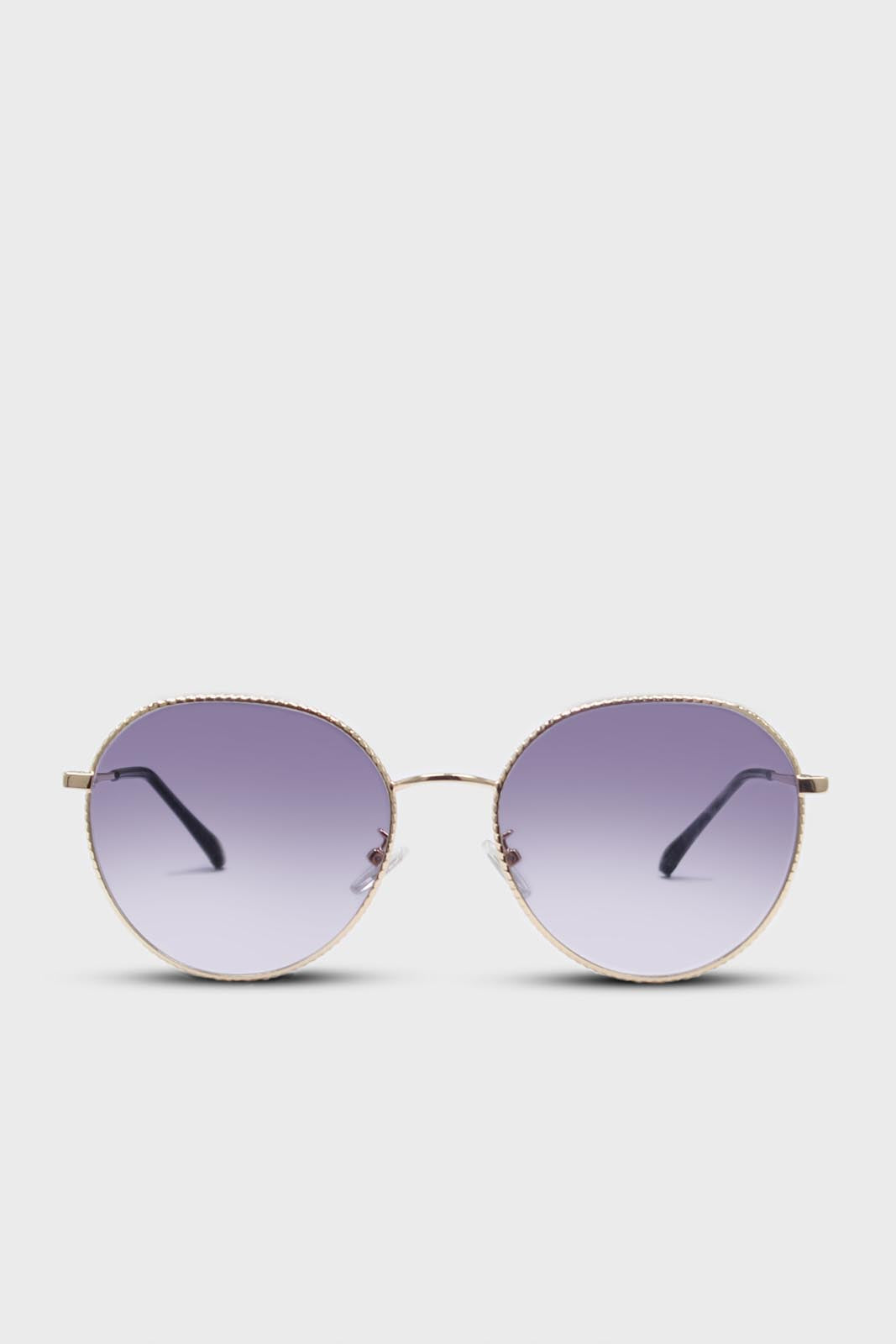 Black graded lens gold frame aviator sunglasses_1