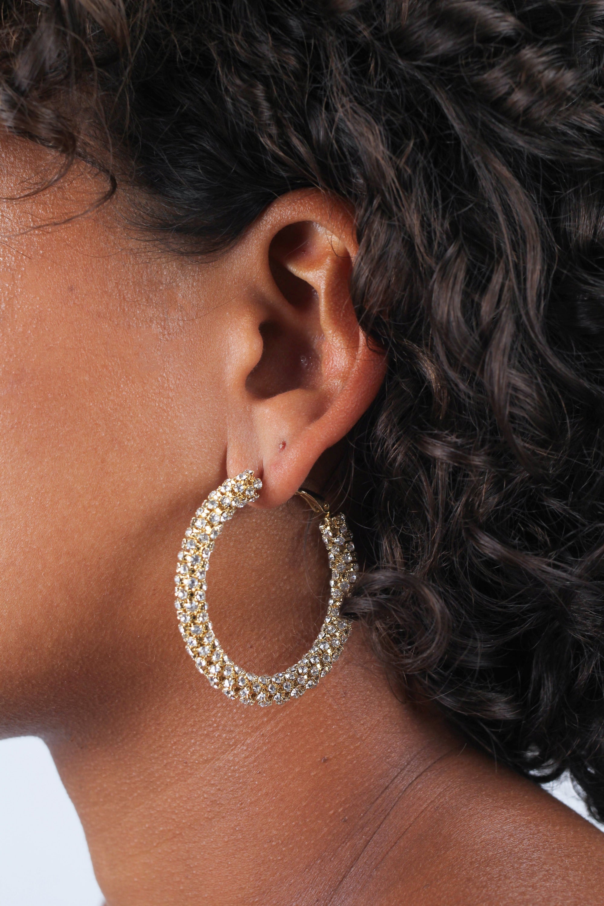 Gold diamante large hoop earrings_4