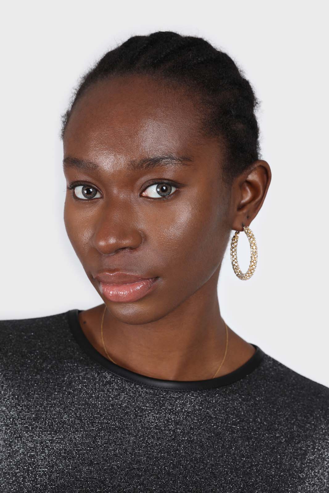 Gold diamante large hoop earrings_3