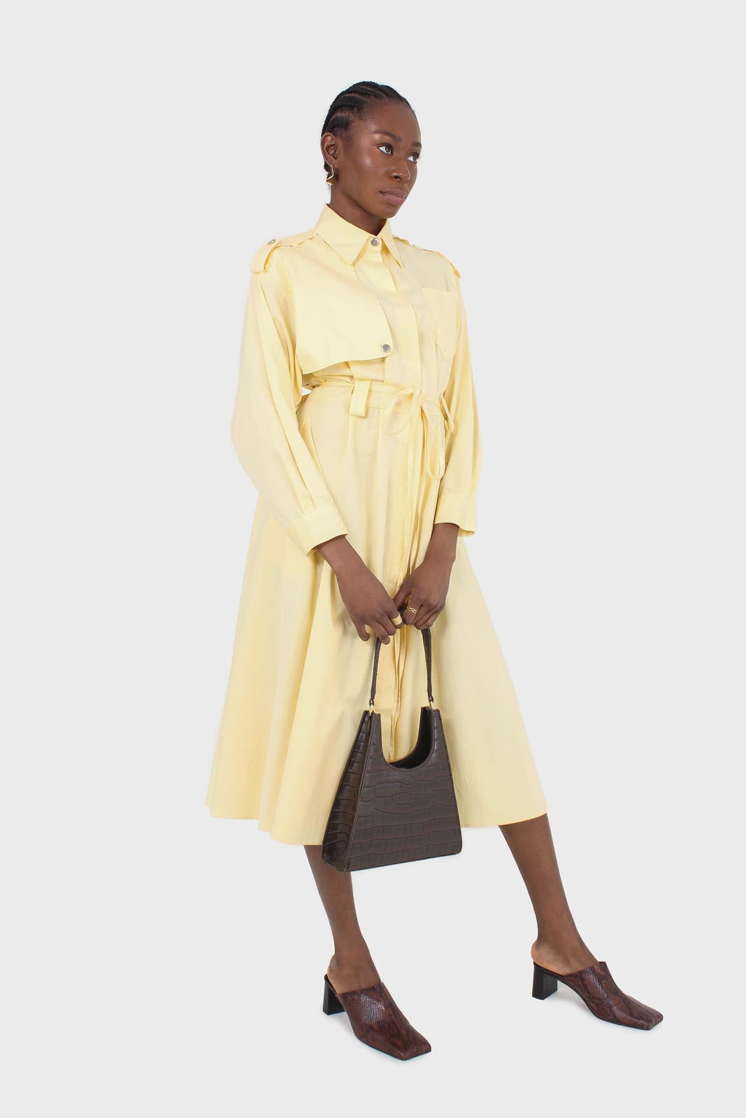 Lemon button front utility maxi dress_9