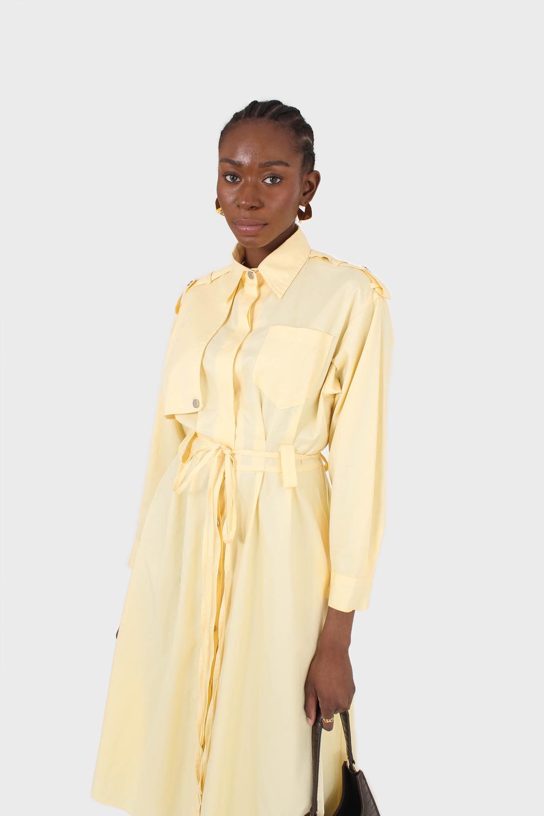 Lemon button front utility maxi dress_10