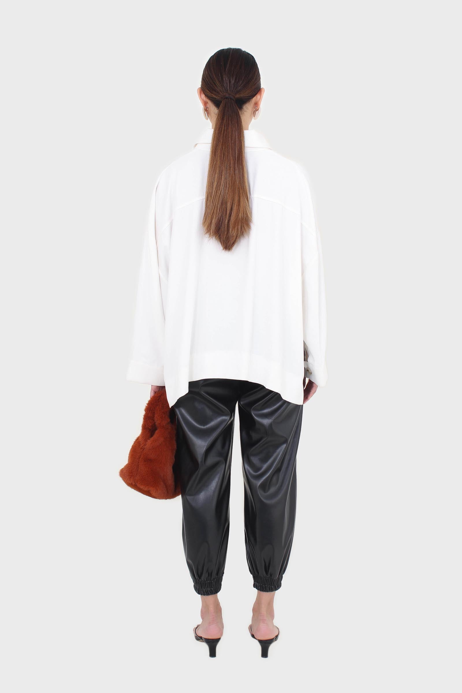 White oversized patch pocket shirt jacket_3