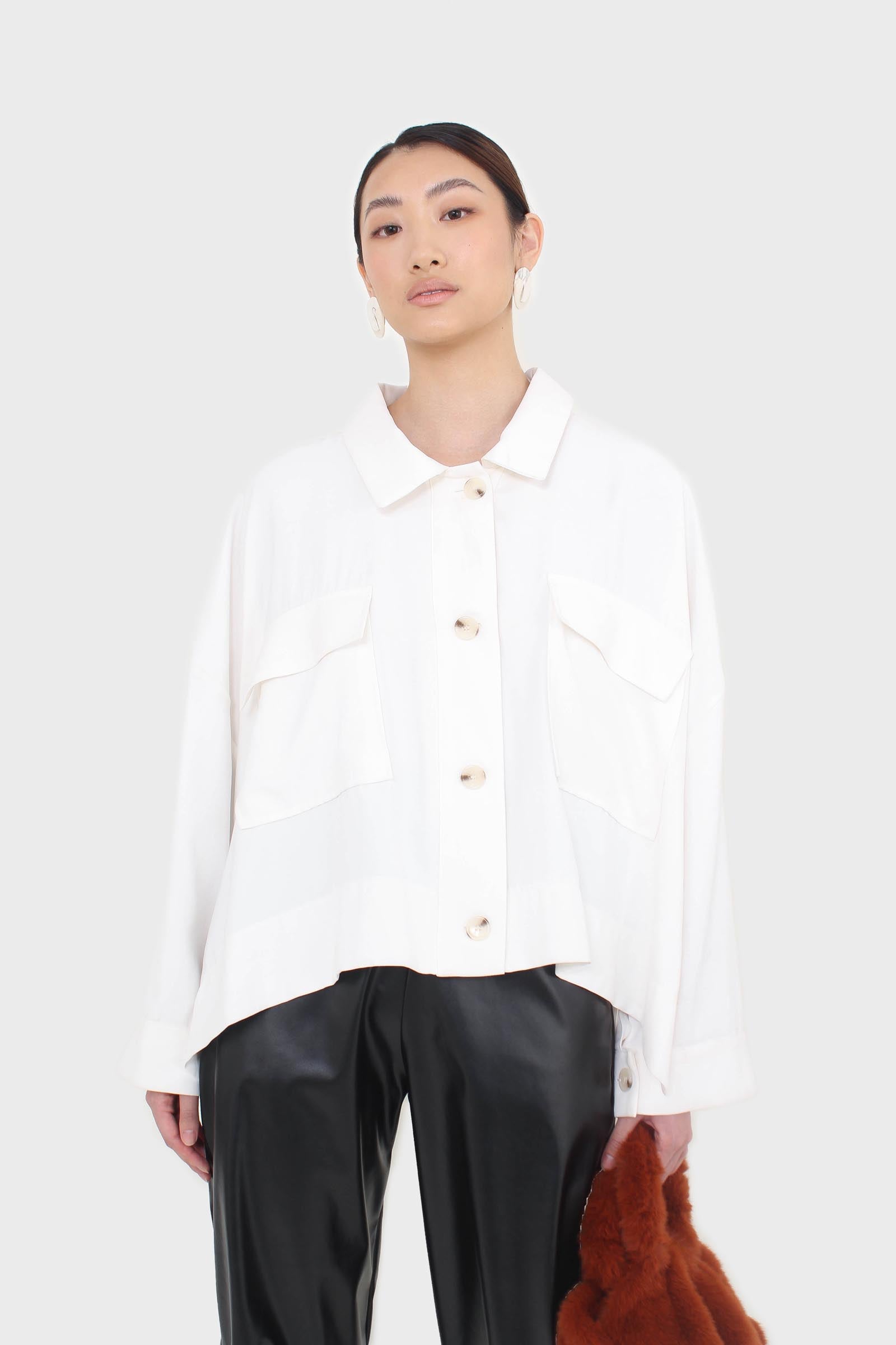 White oversized patch pocket shirt jacket_1