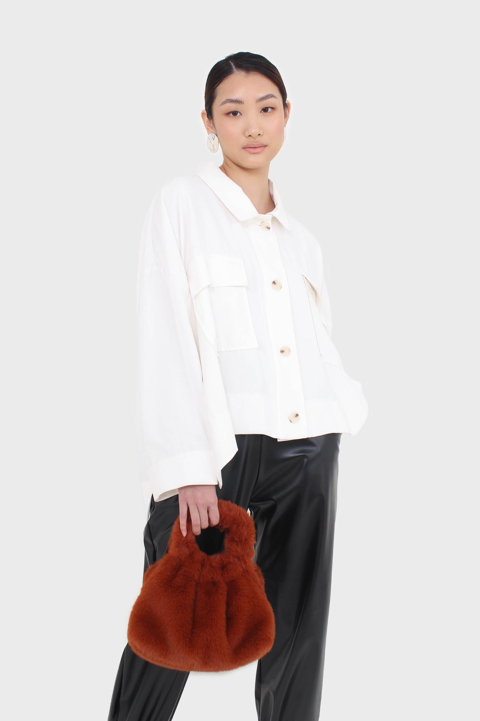White oversized patch pocket shirt jacket_5