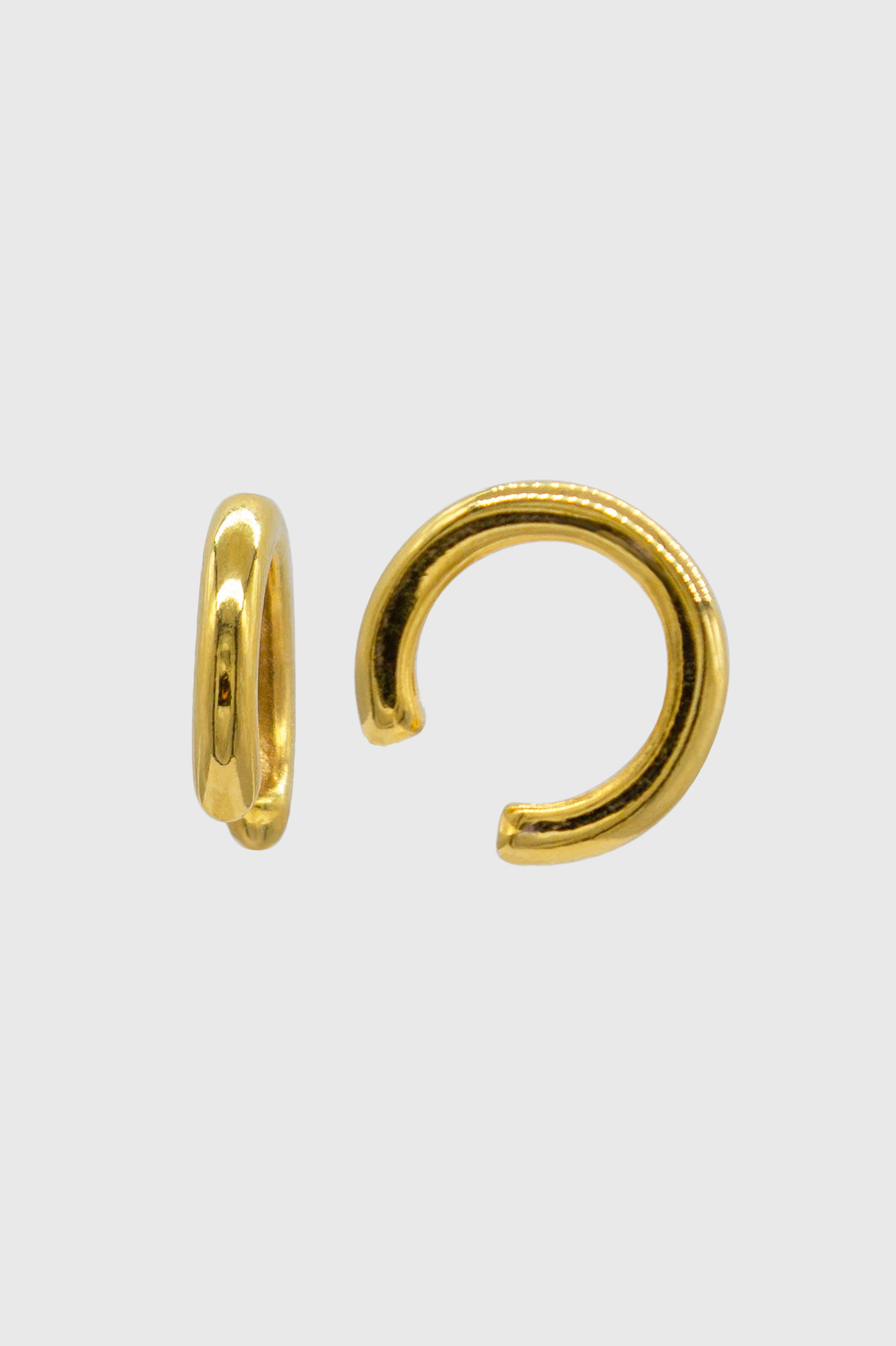Gold simple bold ear cuff - 8mm_3