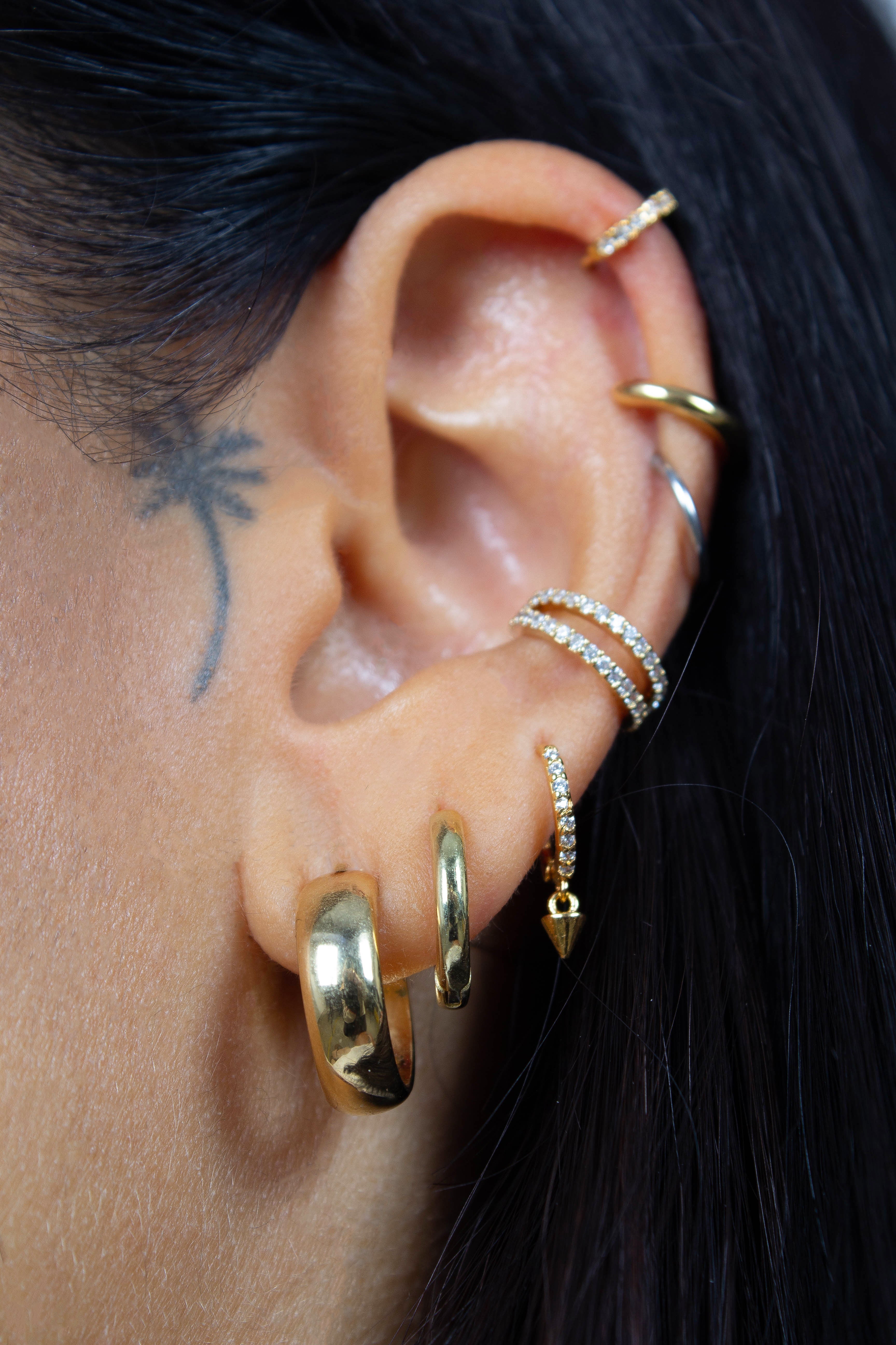 Gold simple slim ear cuff - 8.5mm_2
