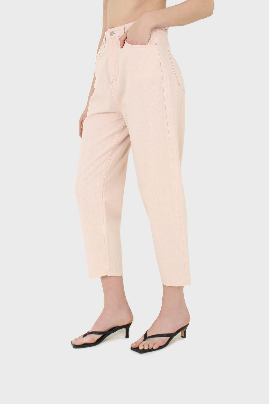 Pale pink loose fit boyfriend jeans - 3676_4