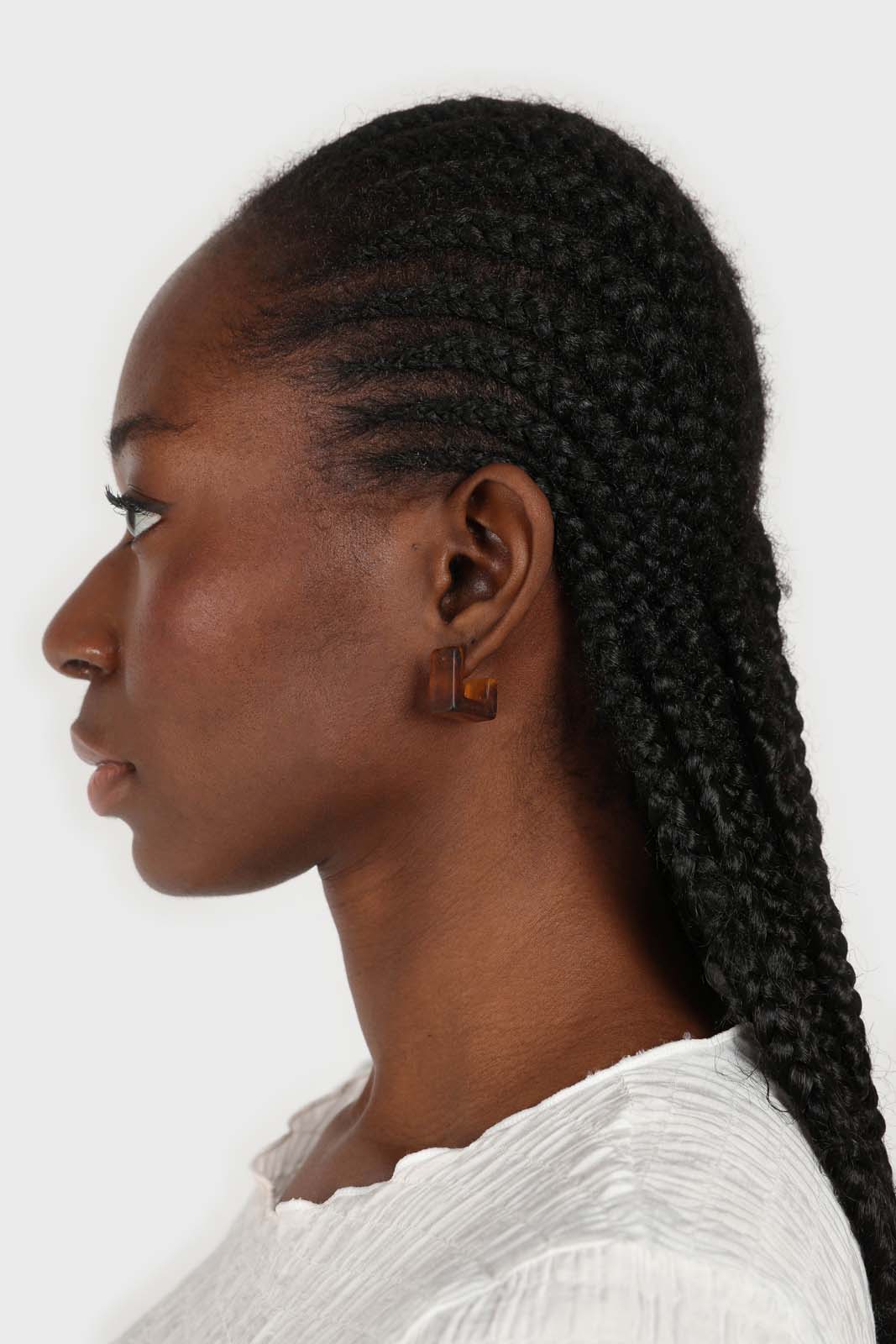 White smocked fitted short sleeved top_4