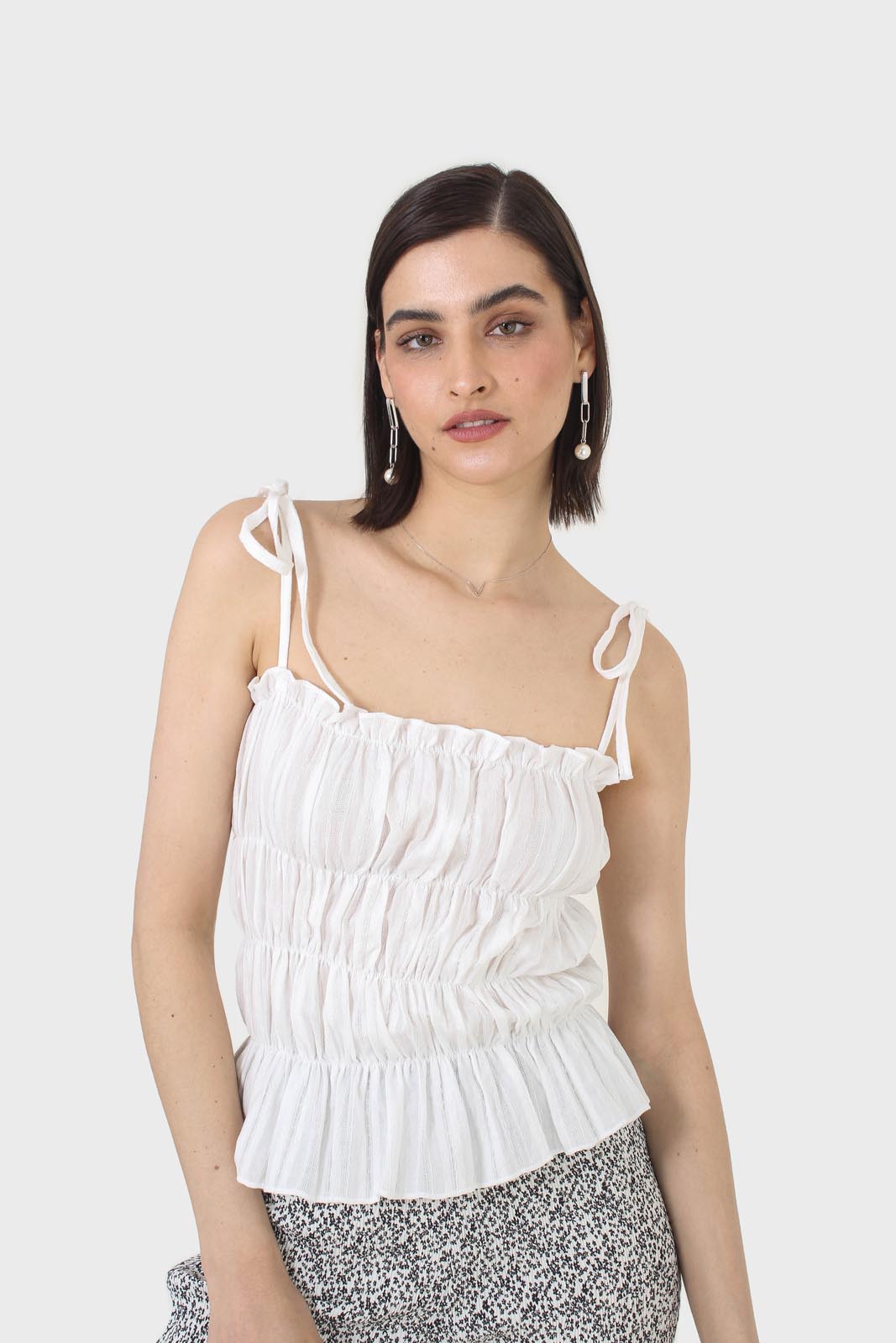 White smocked tie strap tank_5