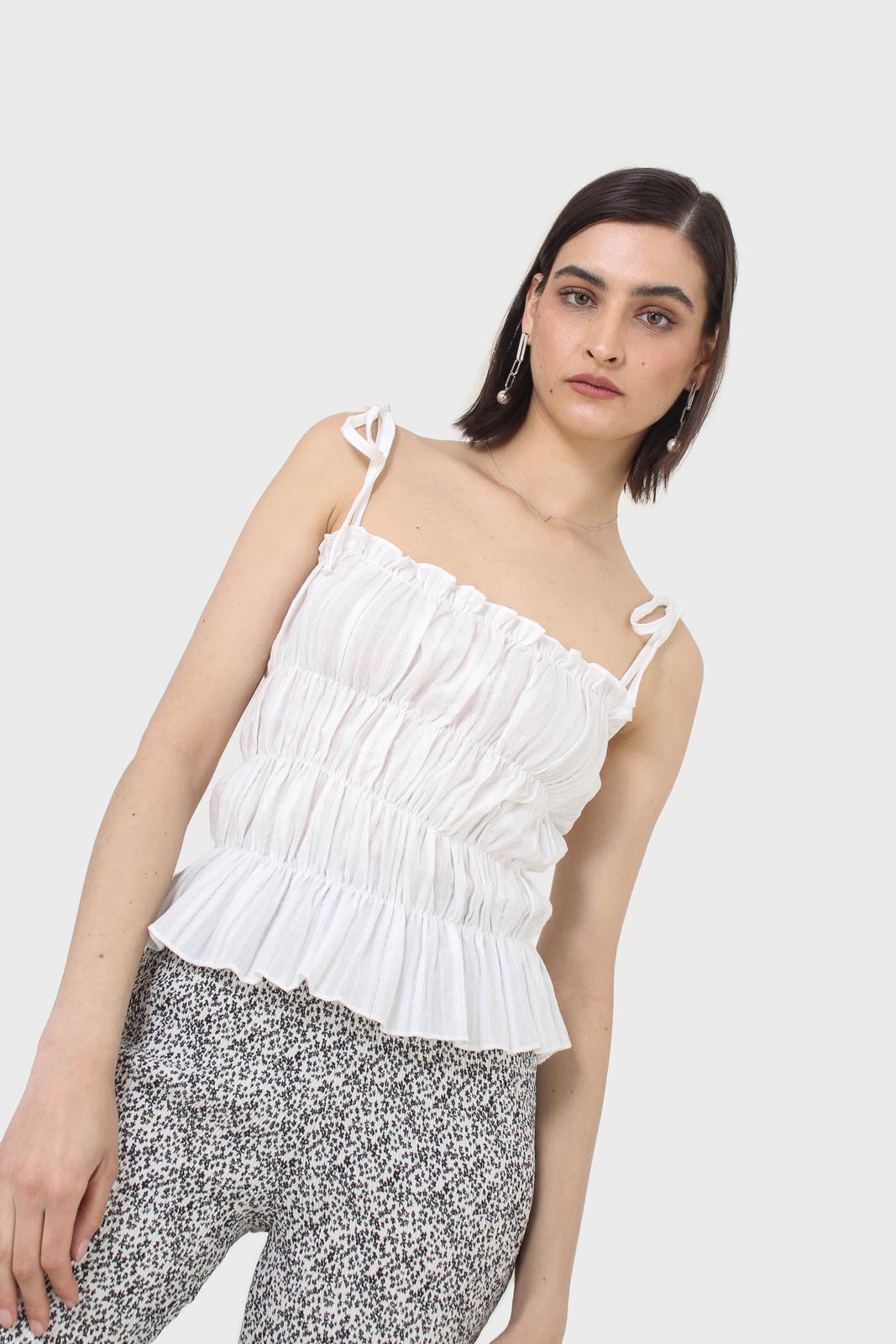 White smocked tie strap tank_8