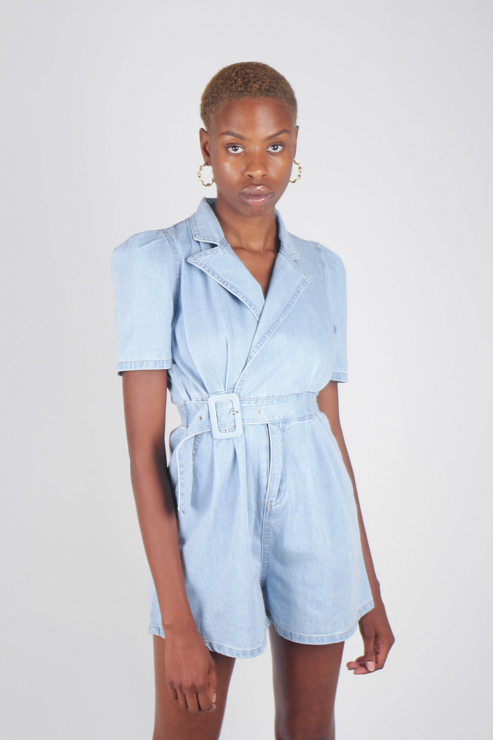 Light blue denim open back romper_4