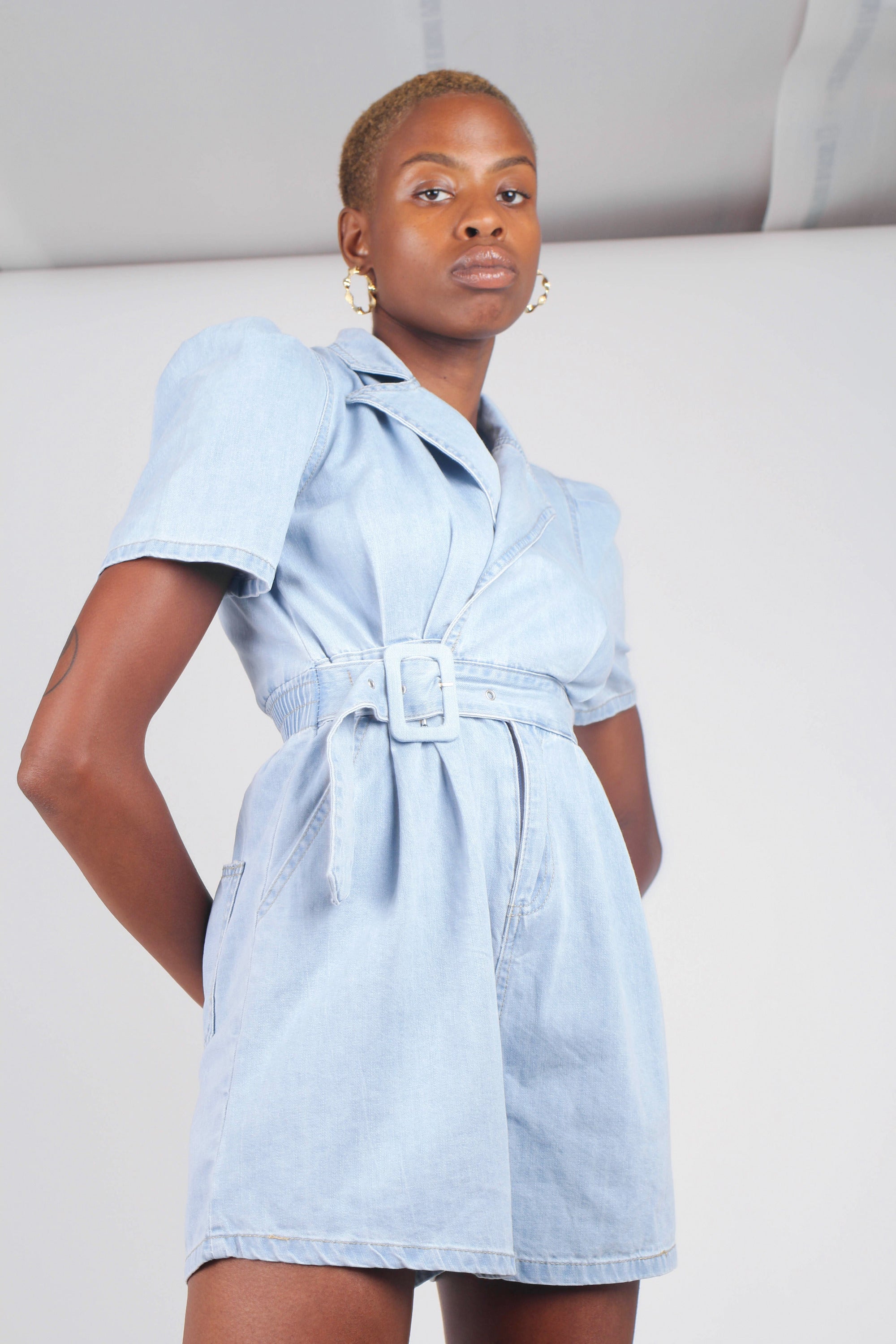 Light blue denim open back romper_6