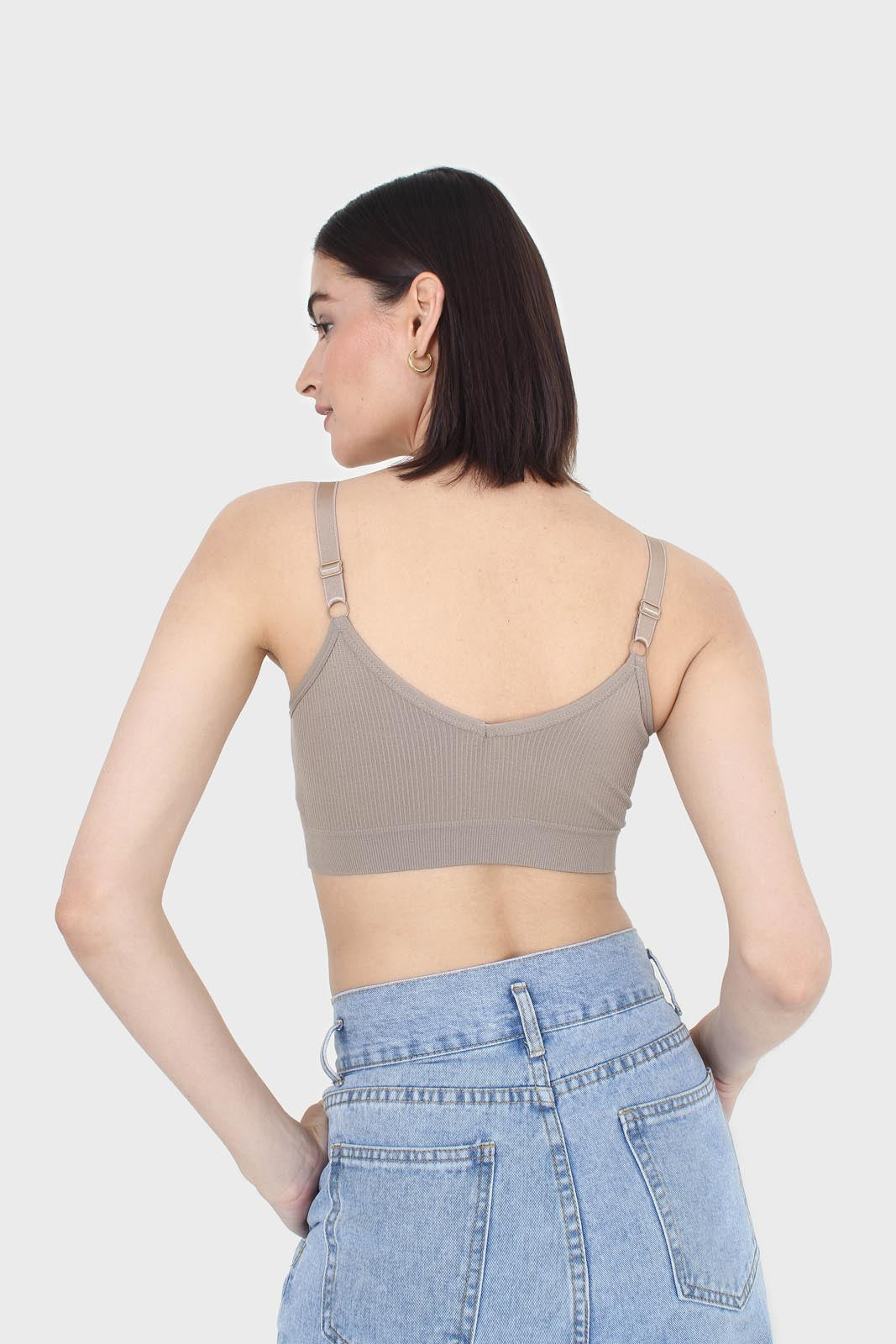 Beige ribbed bra top_2