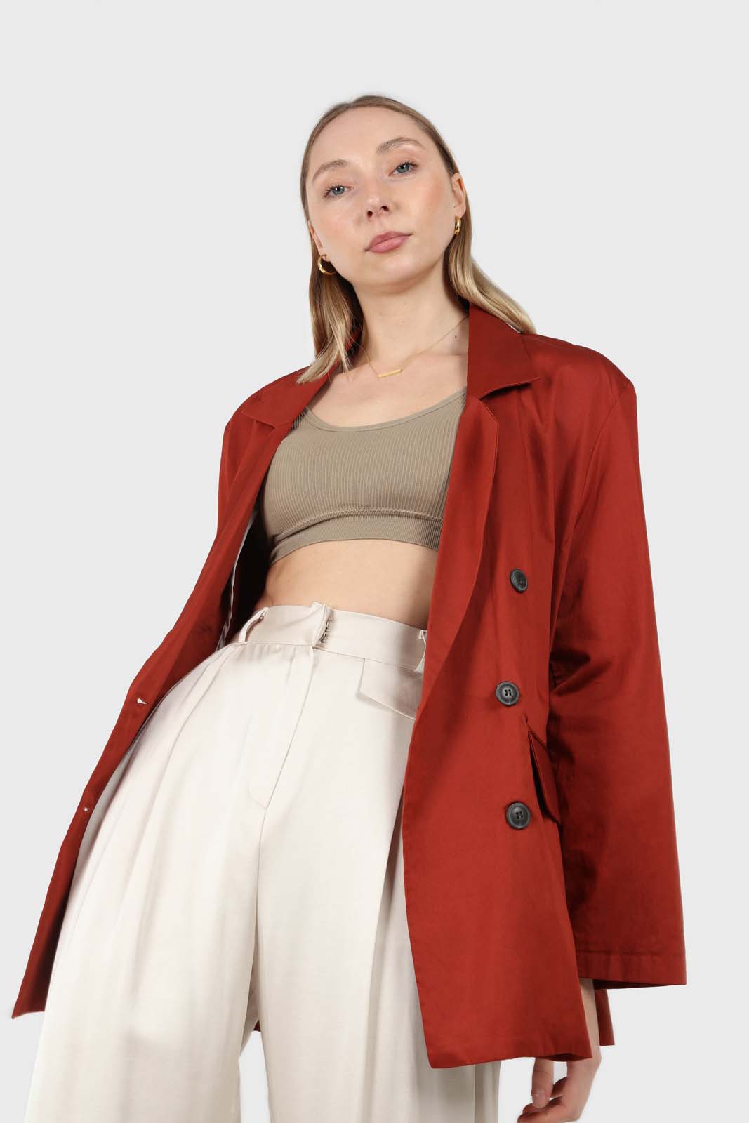 Beige ribbed bra top_8