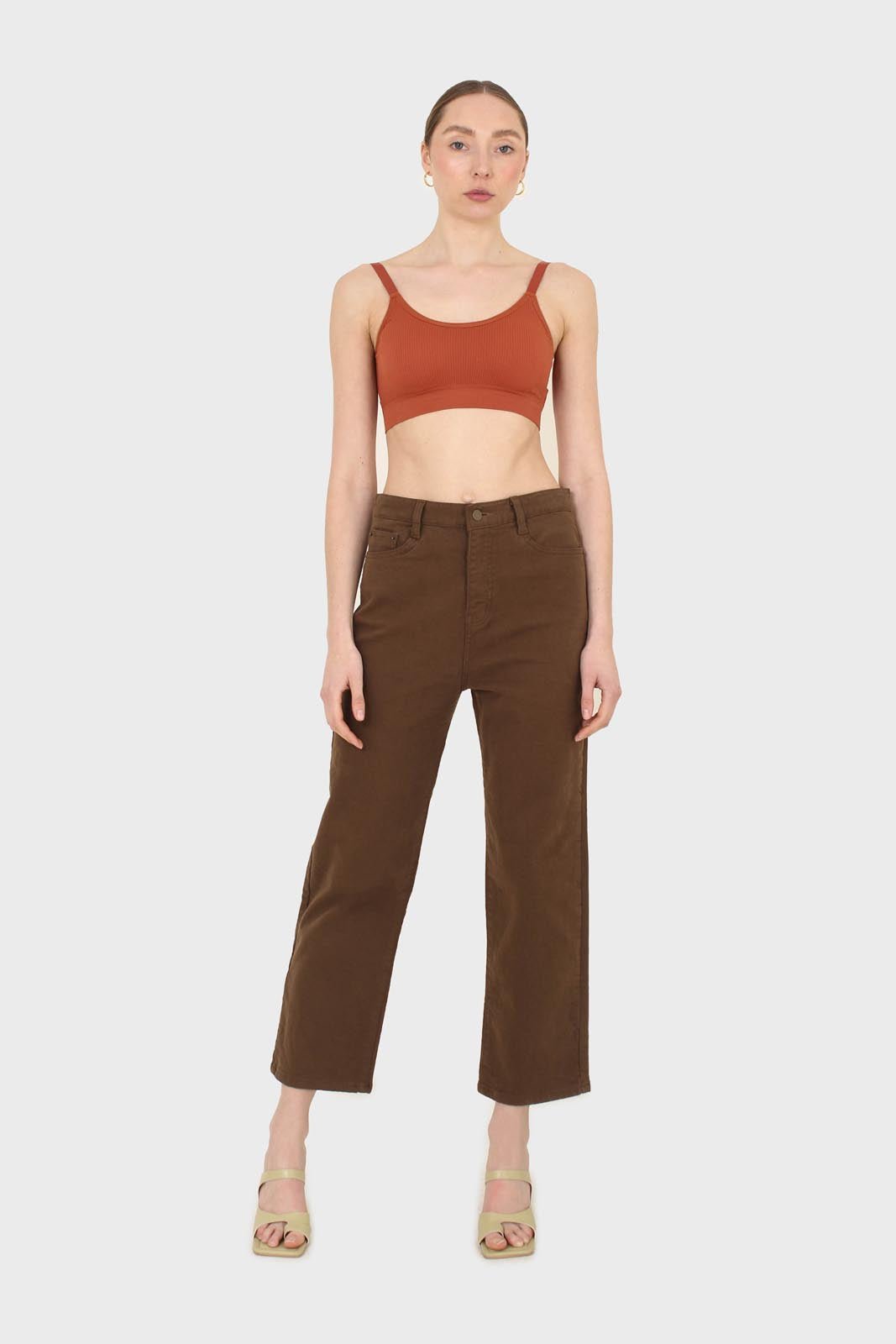 Rust ribbed bra top_5