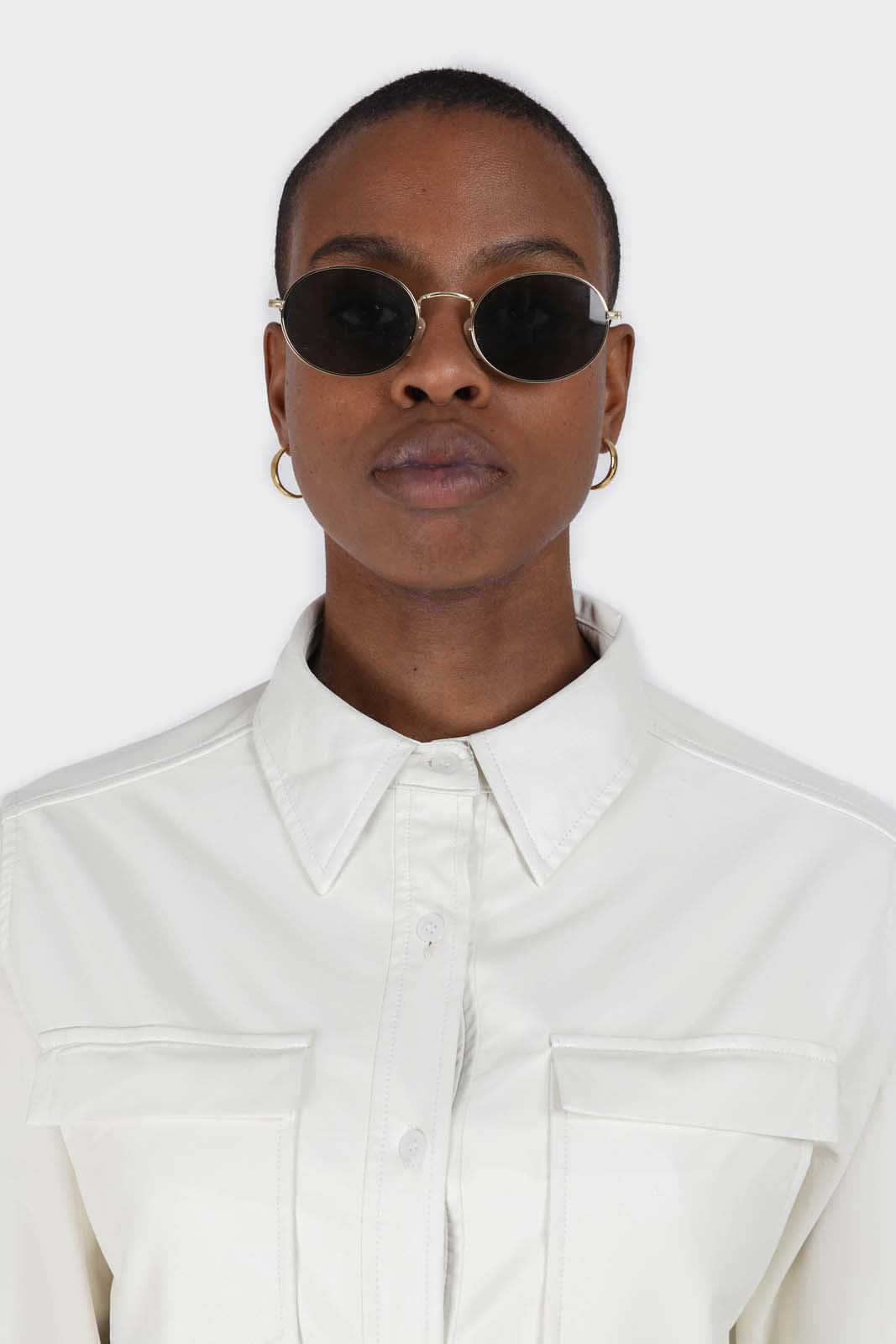 Bone white vegan leather shirt_4