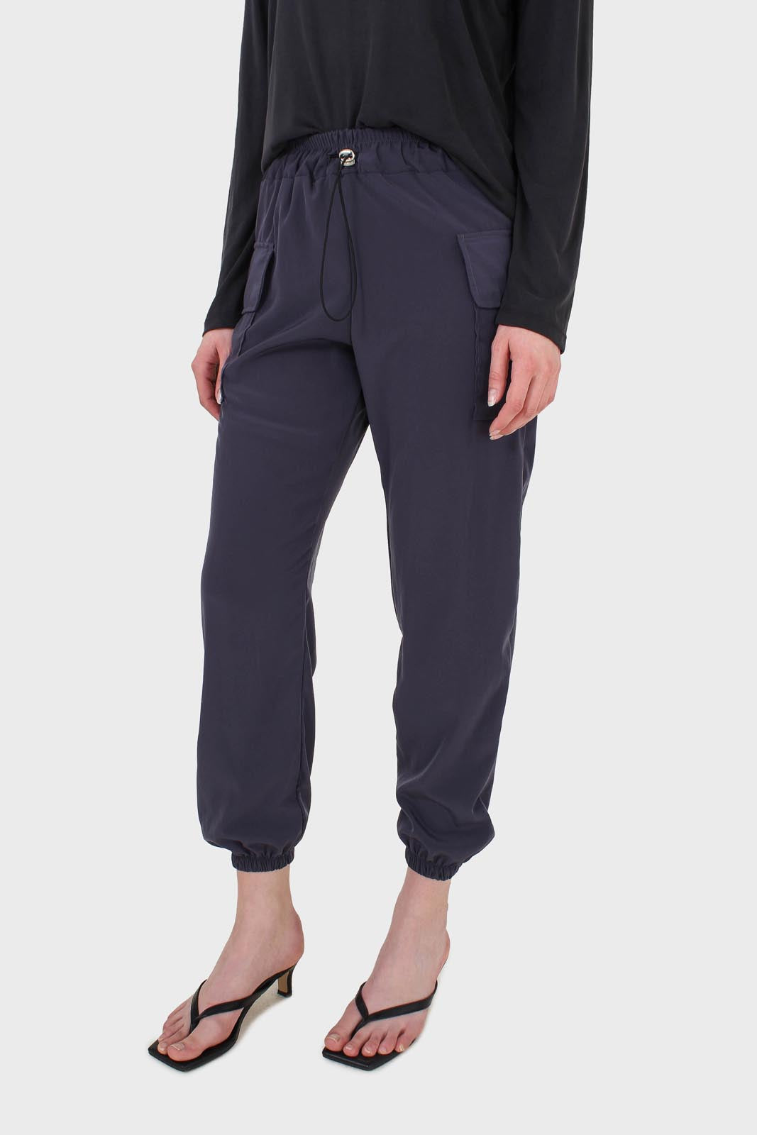 Charcoal silky jogging trousers_1