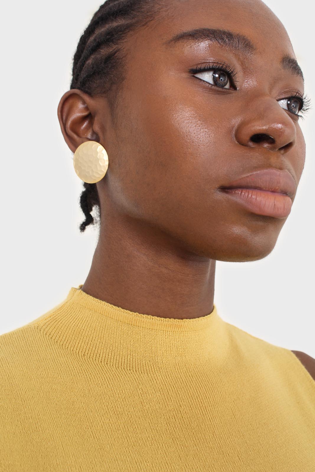 Mustard sleeveless mock neck knit tank_7