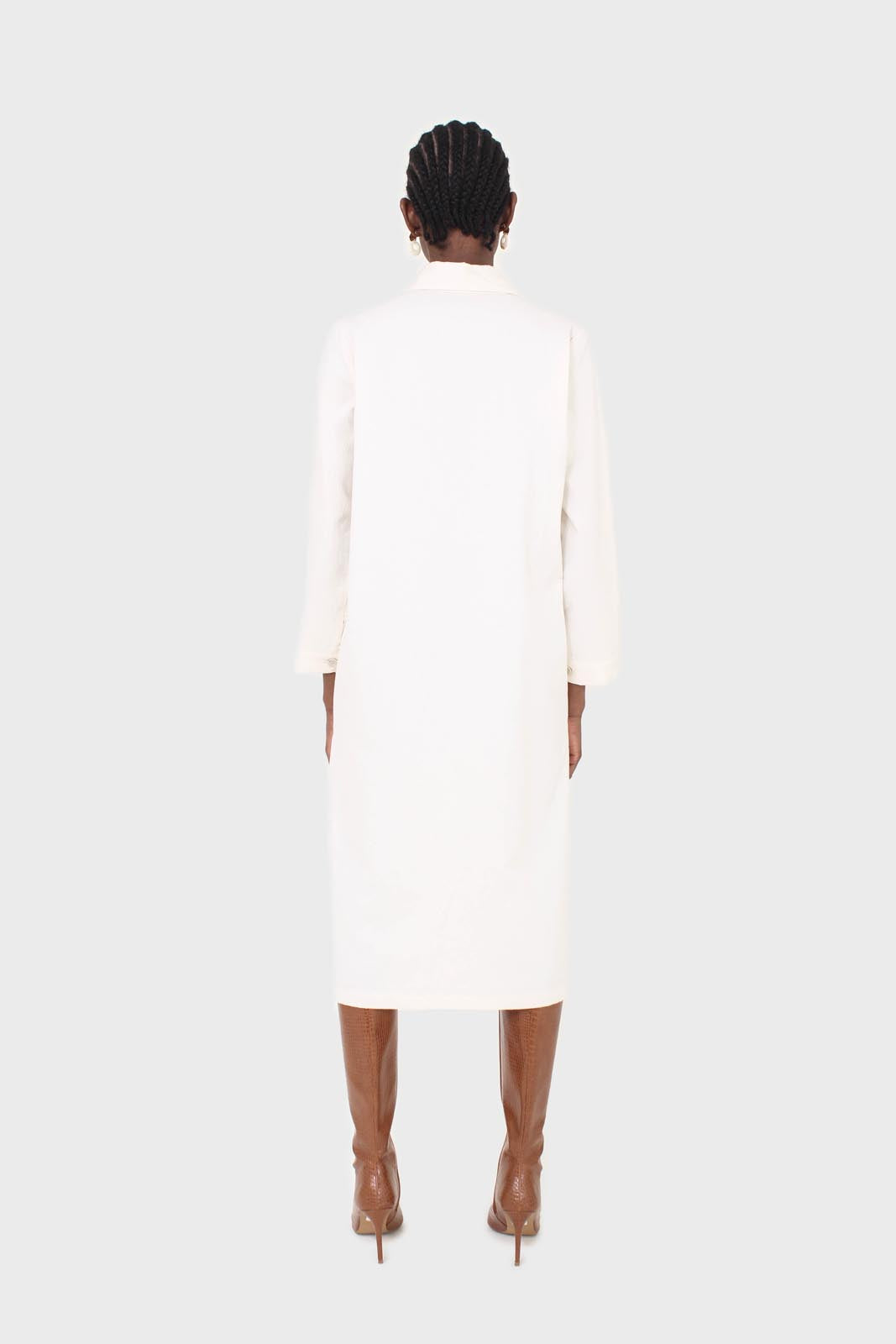 Ivory belted long shirt dress_7