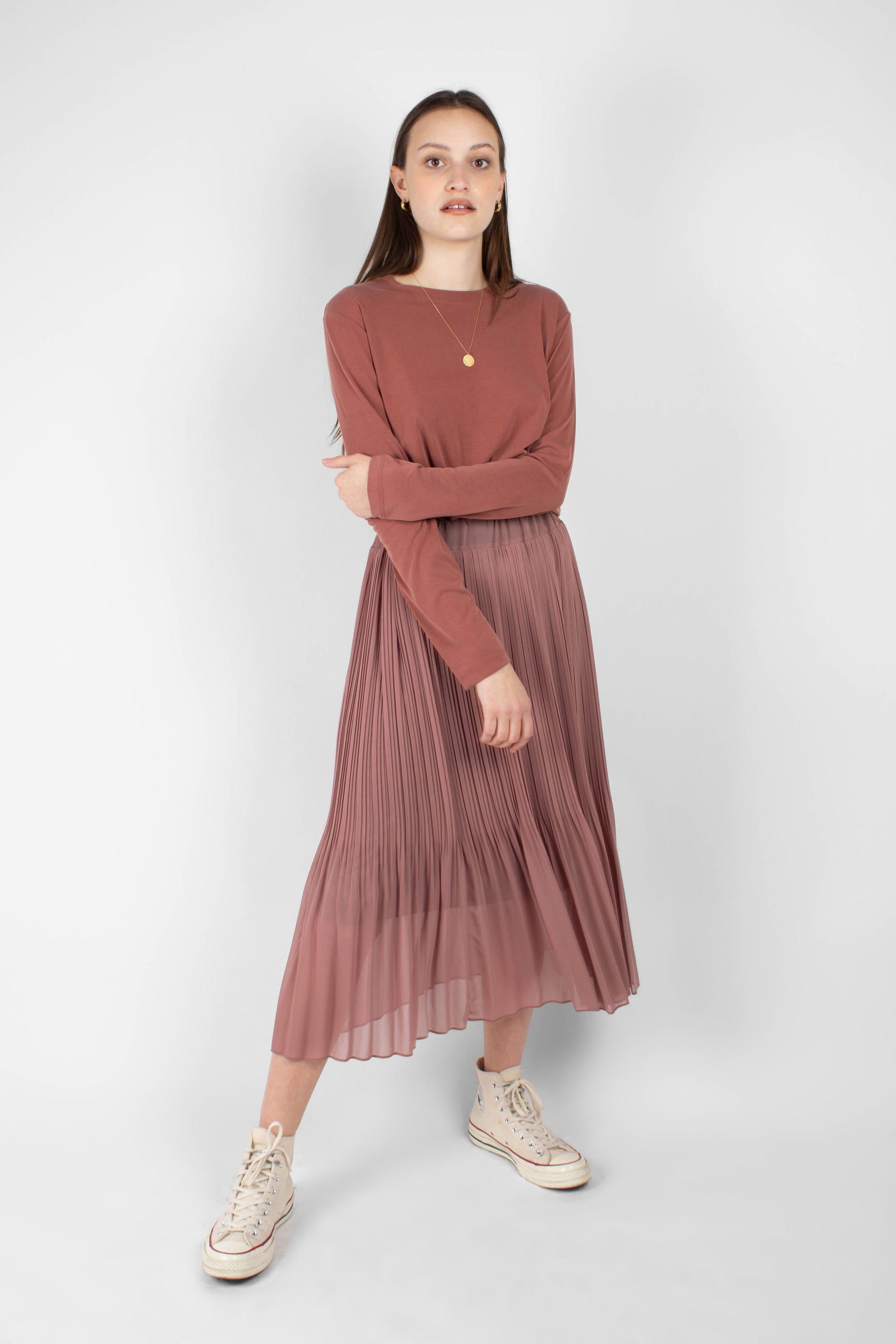 Rust high neck perfect long sleeved tee_7