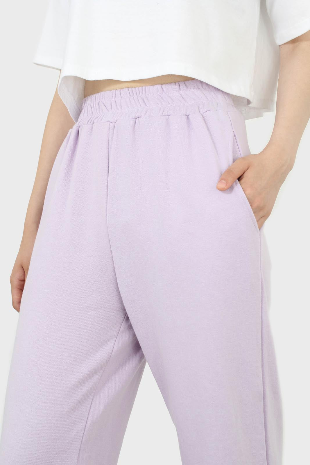 Lilac loose fit sweatpants - set_4
