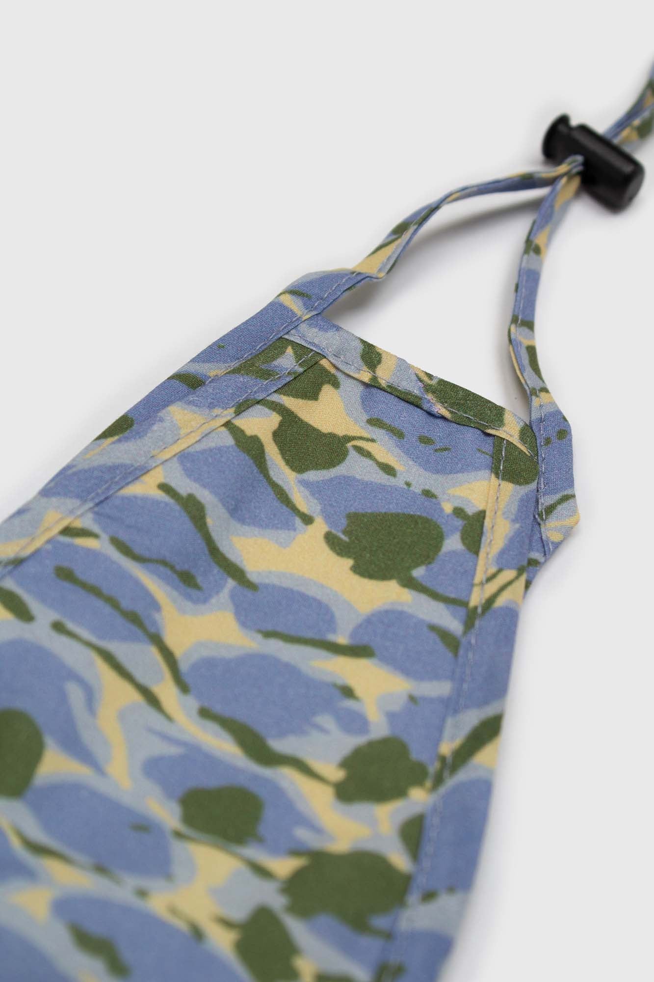 Blue and yellow abstract pattern face mask_1