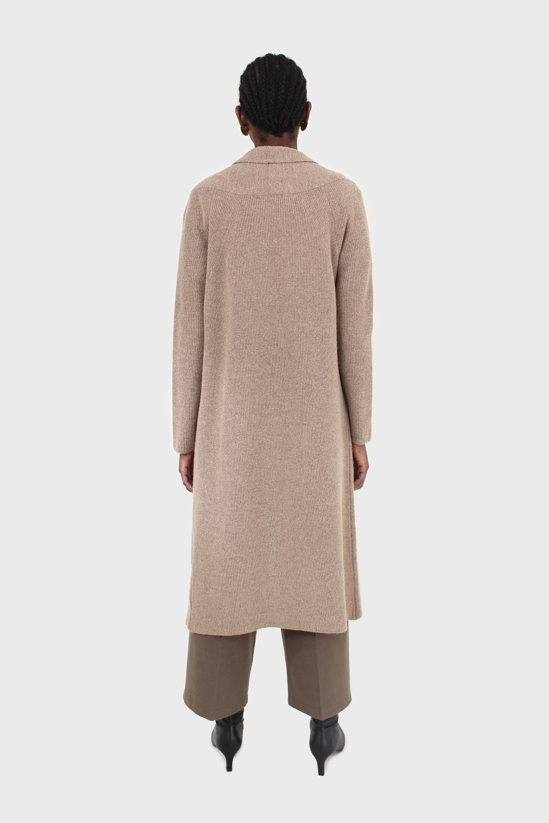 Beige cashmere-wool blend long cardigan_6