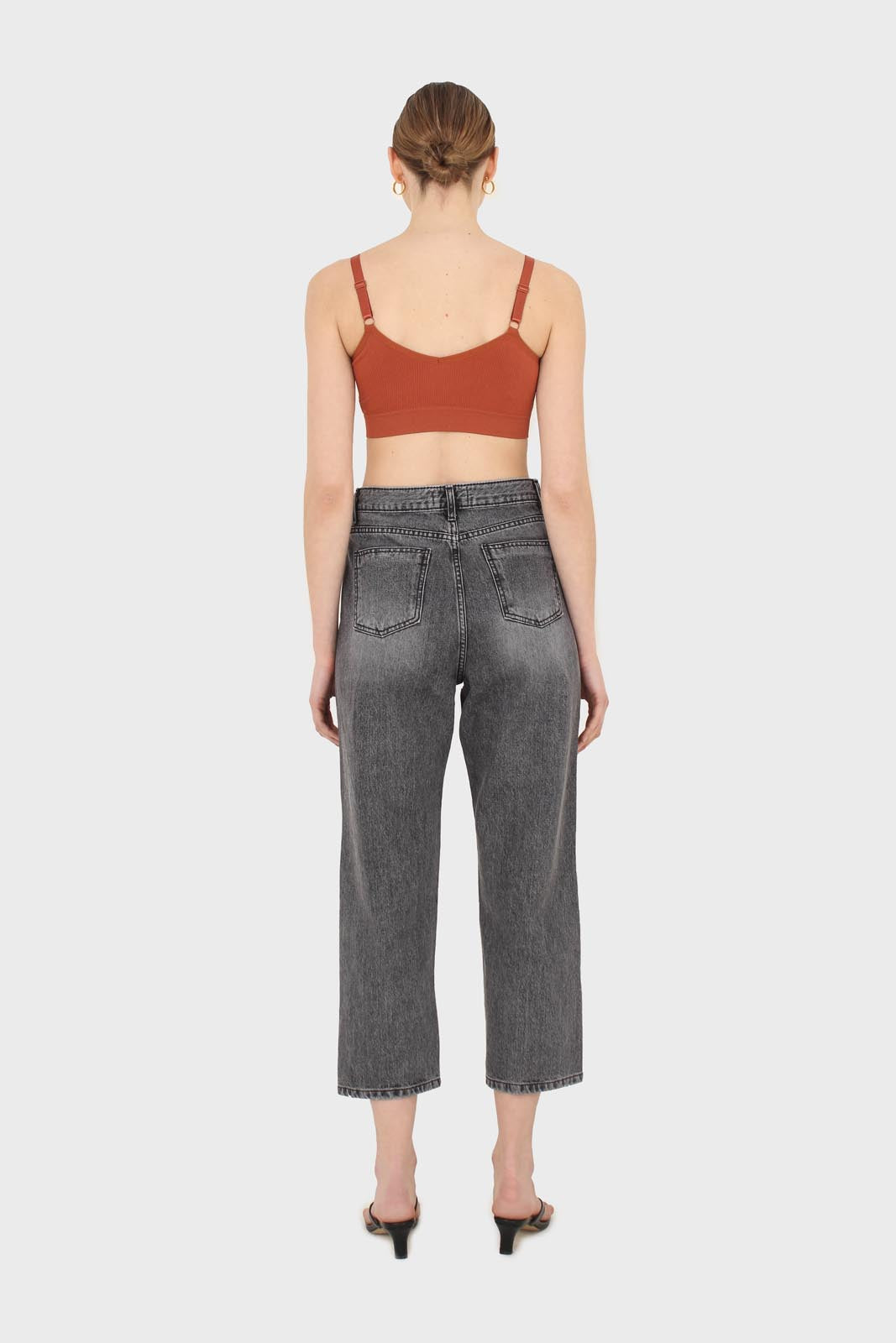 Grey washed mom jeans - 1335_7