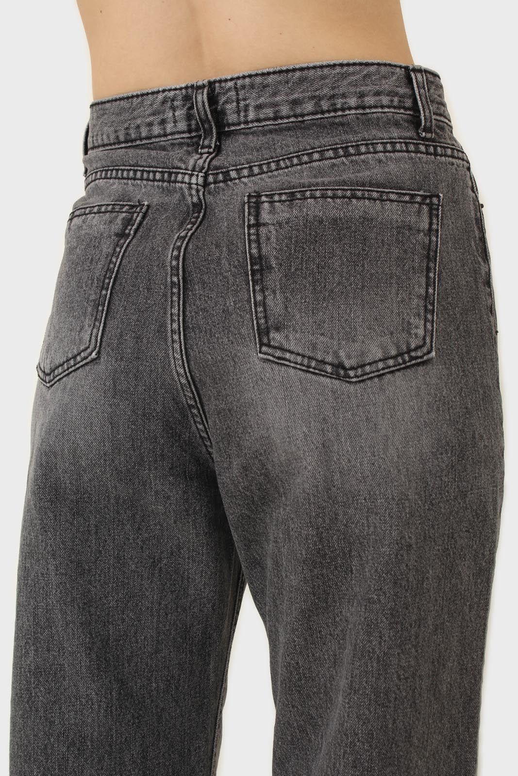 Grey washed mom jeans - 1335_4