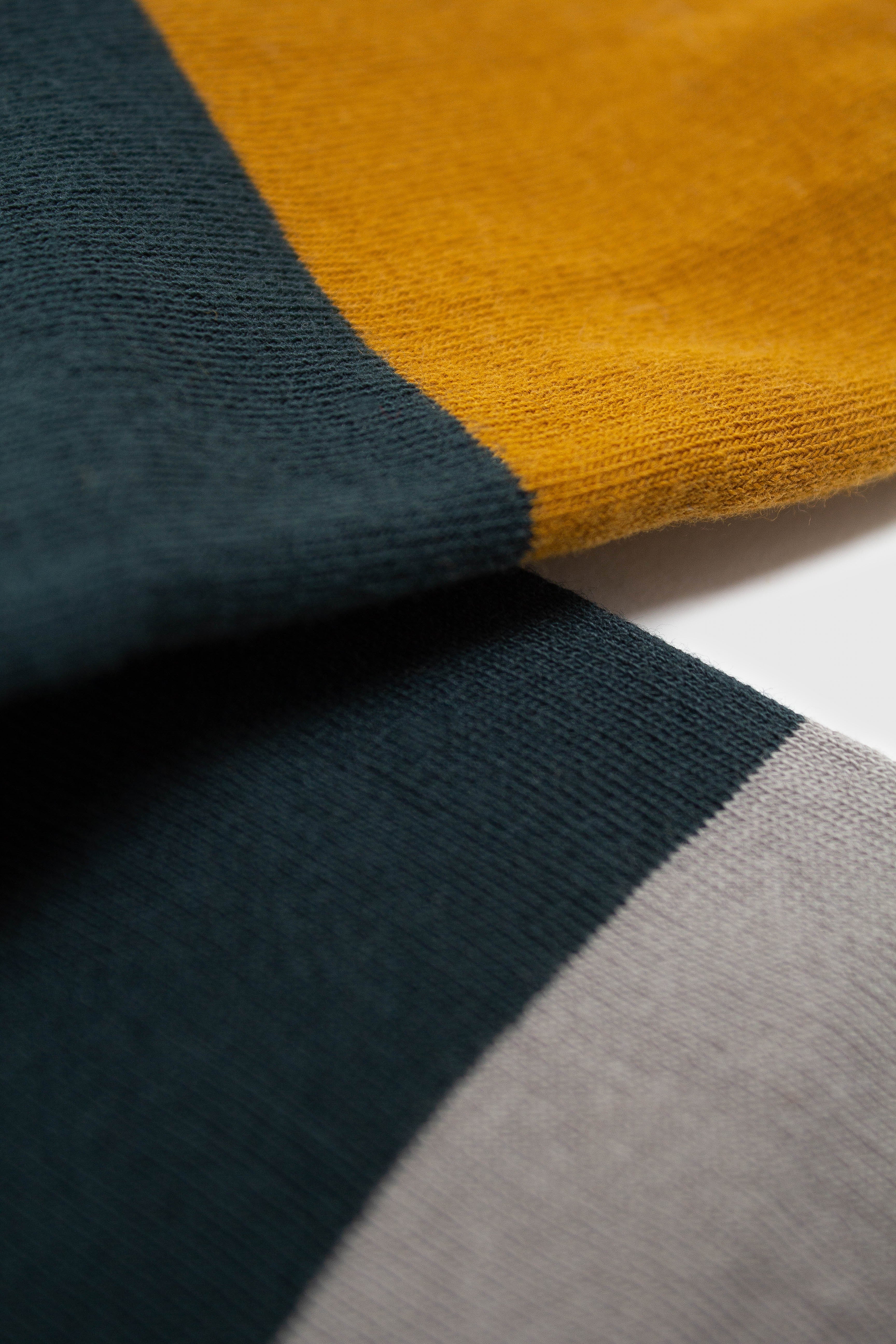 Teal and mustard triple colorblock socks_2