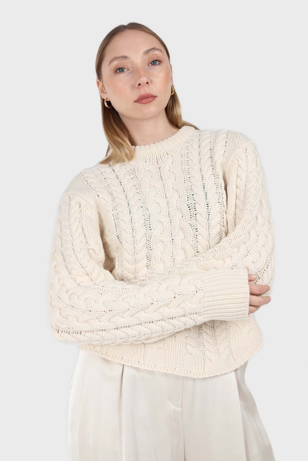 Ivory chunky cable knit top_5