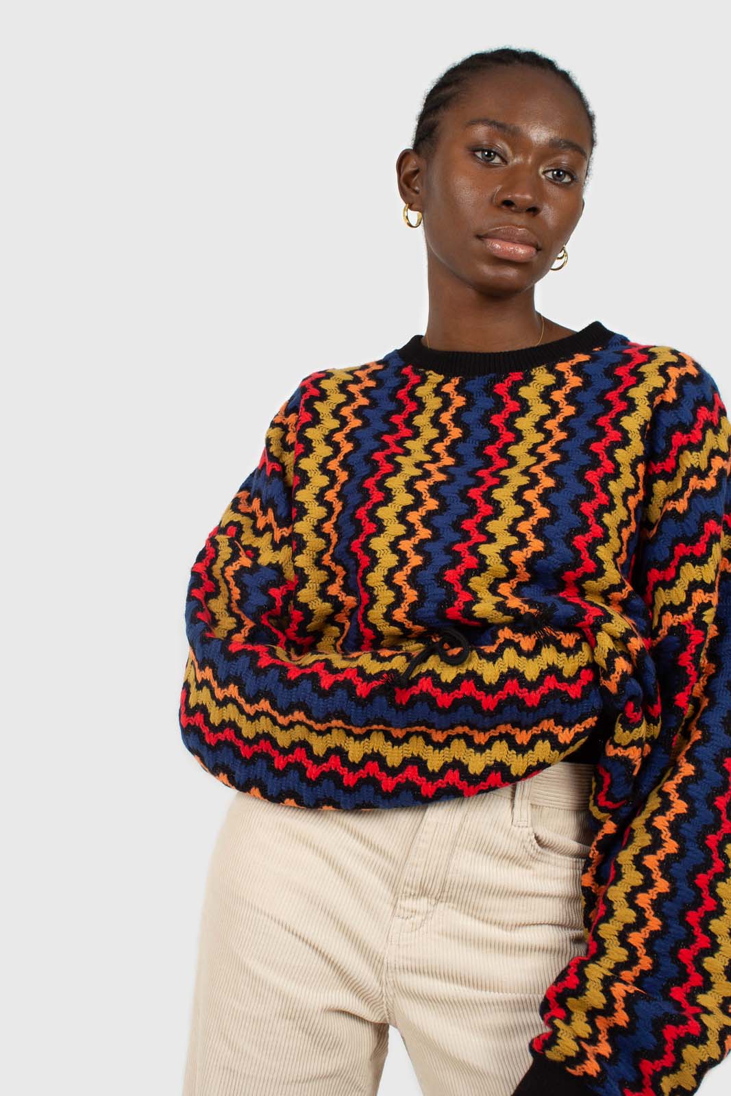 Bold red orange and blue zig-zag jumper_3