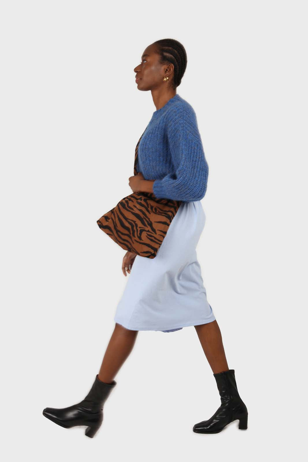 Brown and black zebra print tie strap tote_9