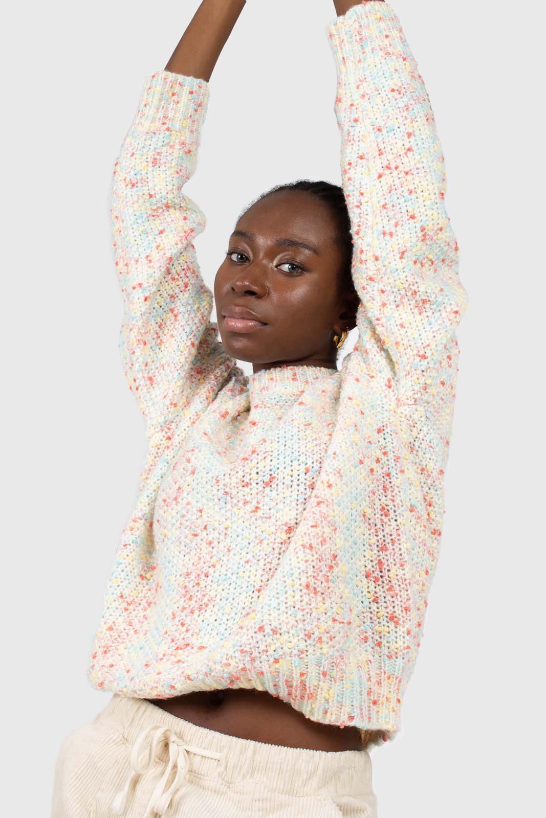 Pale pink mixed rainbow knit jumper_3