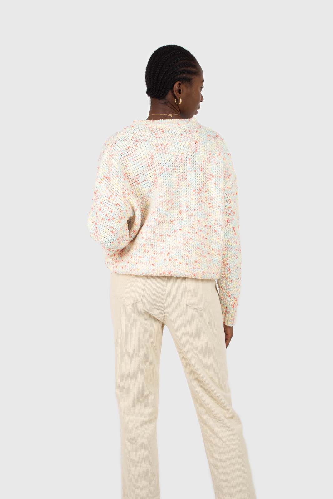Pale pink mixed rainbow knit jumper_7