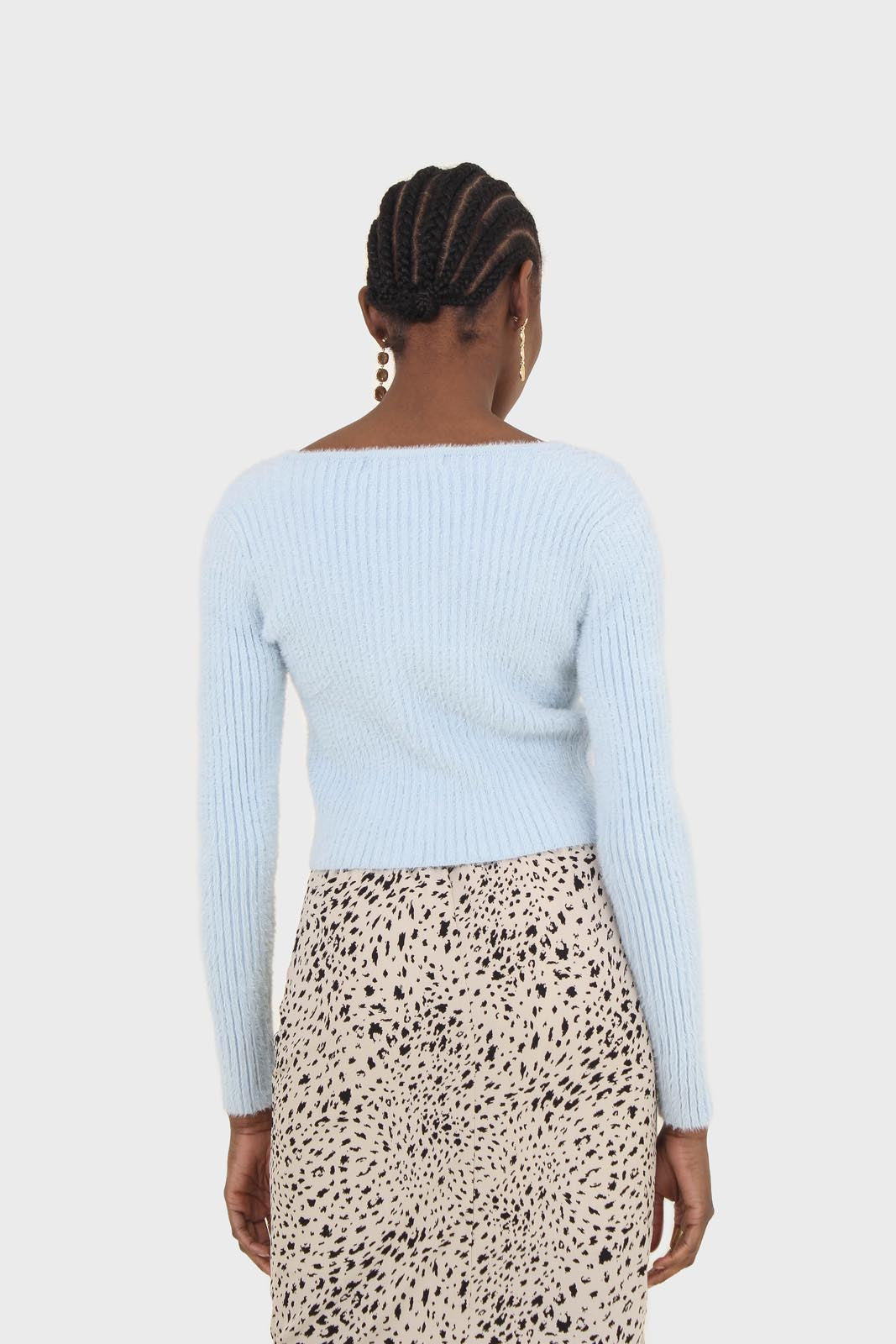 Biege and black leopard print midi skirt_6