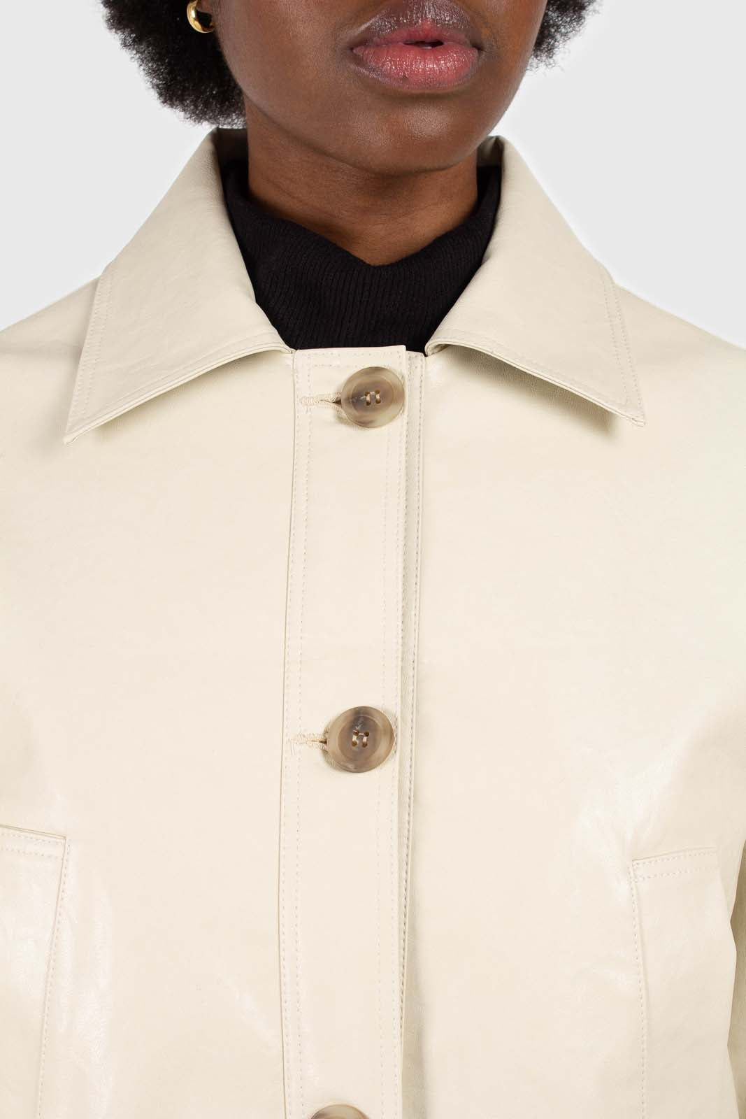 Ivory vegan leather short jacket_6