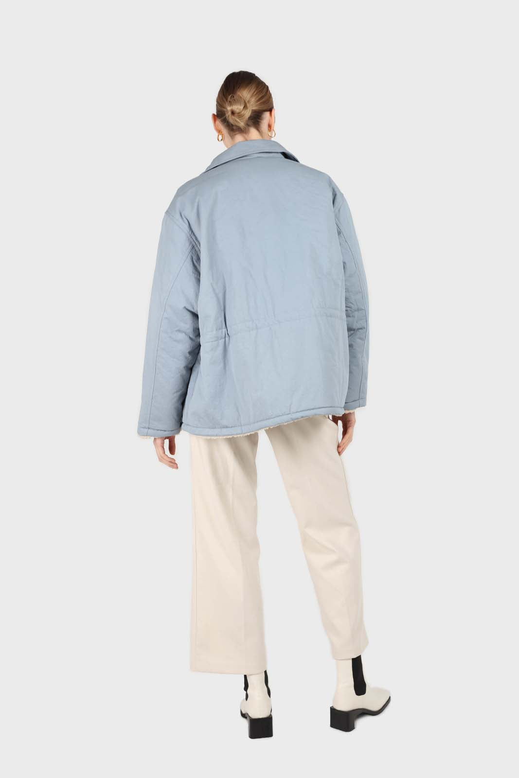 Blue teddy lined cinch back parka_9