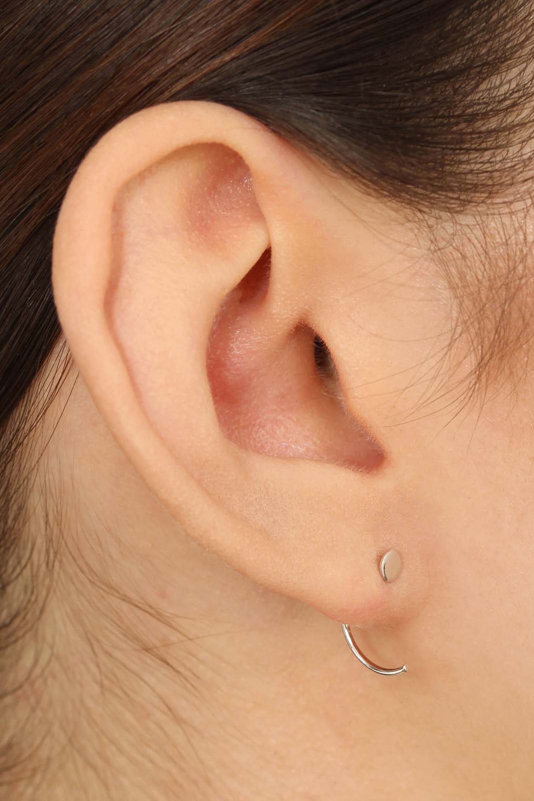 Silver circle half hoop_2