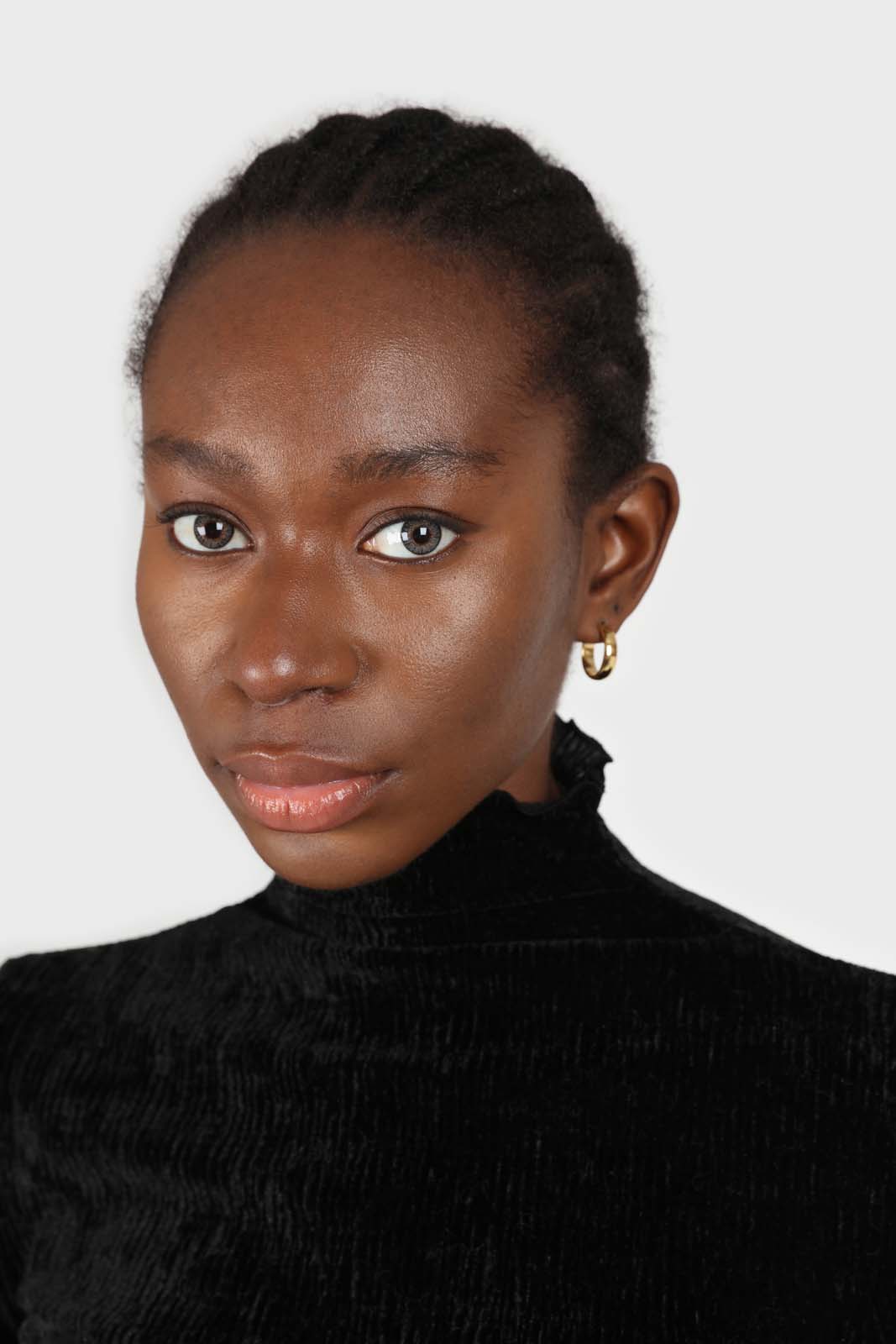 Black wrinkle velvet turtleneck top_19