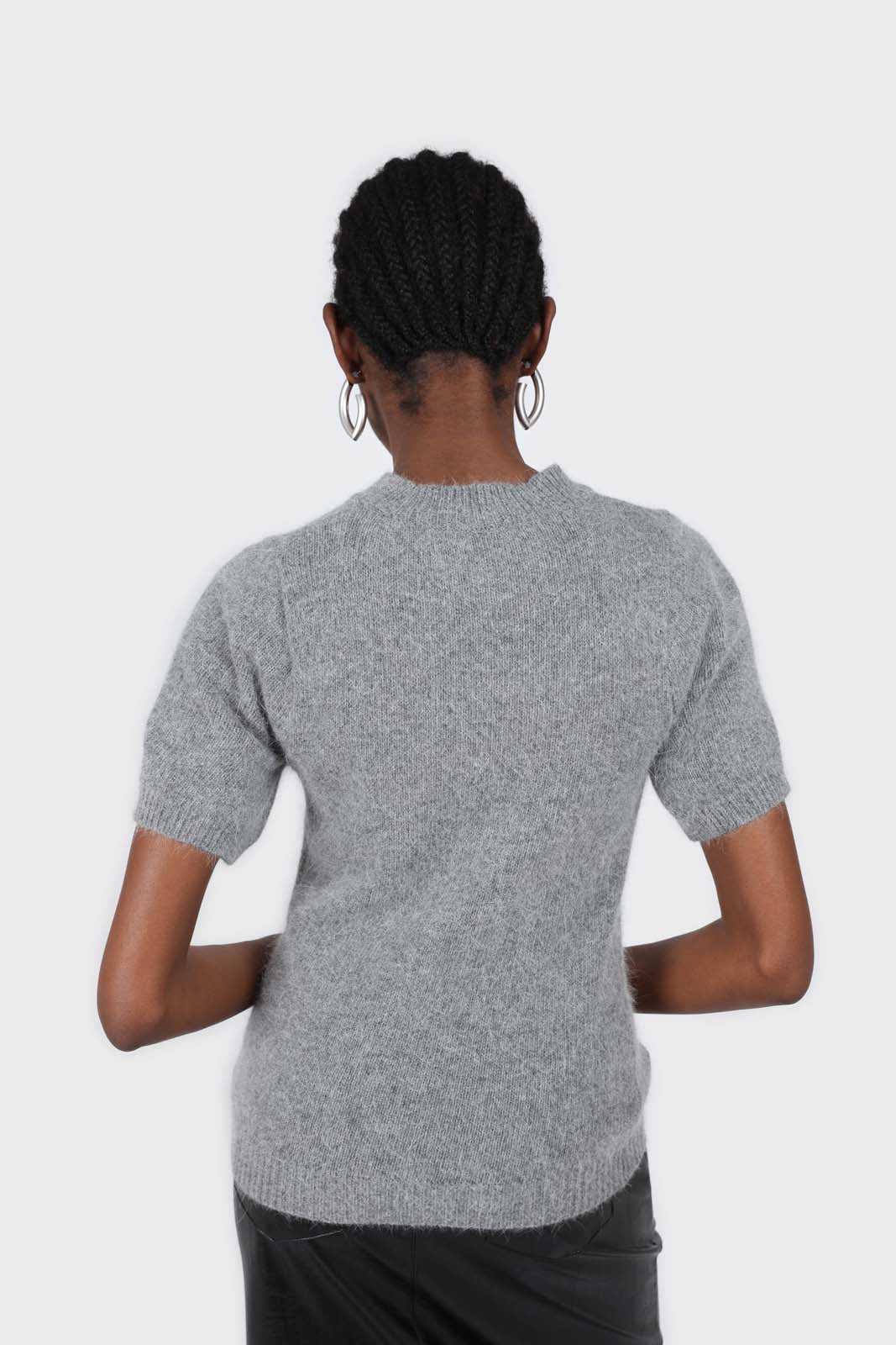 Charcoal peek chest angora wool blend knit top_4