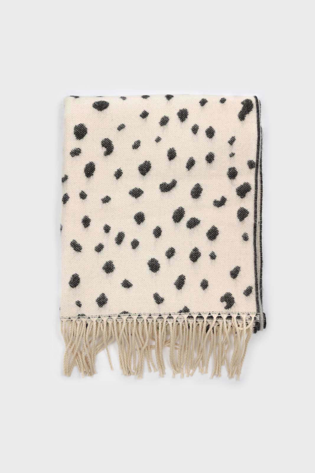 Ivory and black leopard intarsia scarf_3