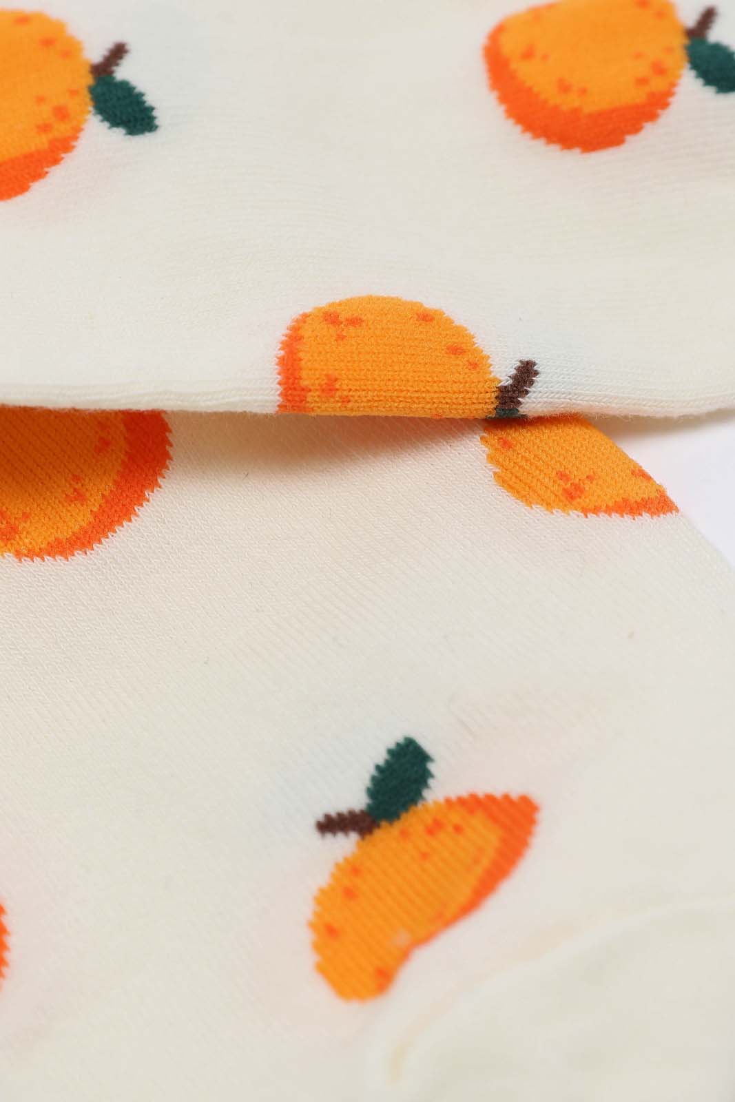White juicy orange socks_5