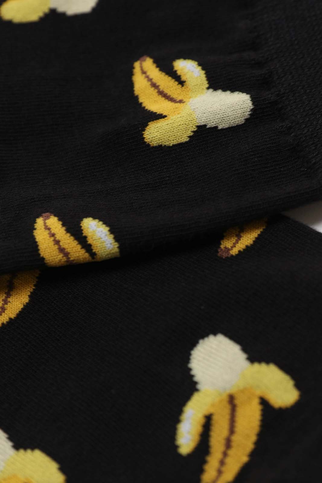 Black peeled banana socks_4