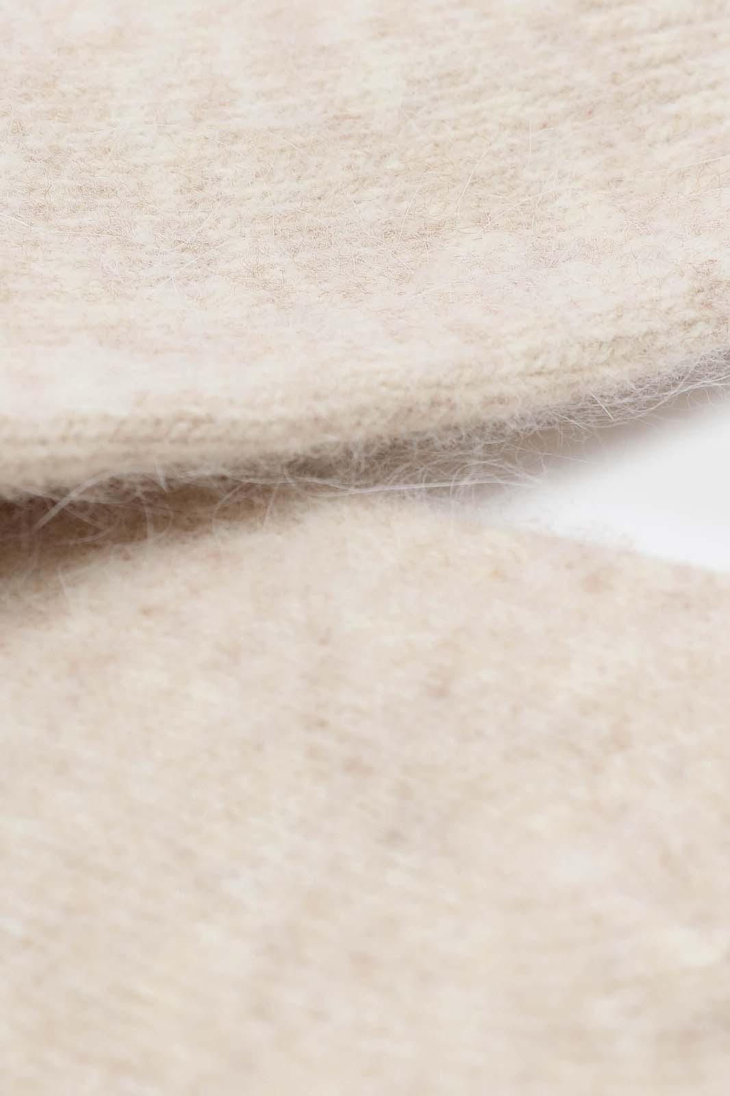 Heather beige angora smooth socks_2