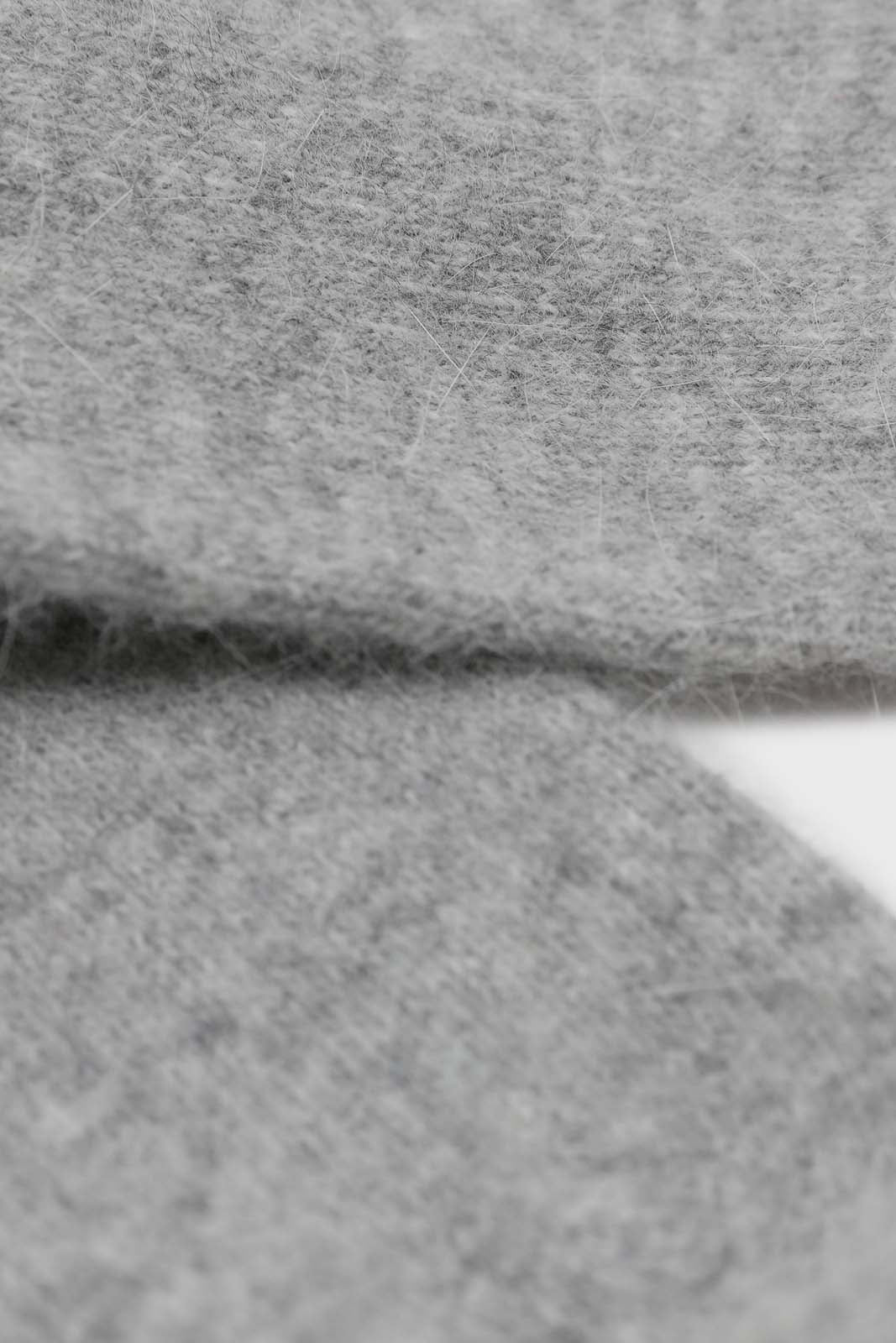 Pale grey angora smooth socks_2